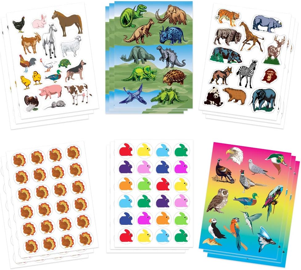 Hygloss Products Art Activity for Kids for Younger Children Preschool Make 35 Bookmarks with 18 Sheets of Animal Stickers