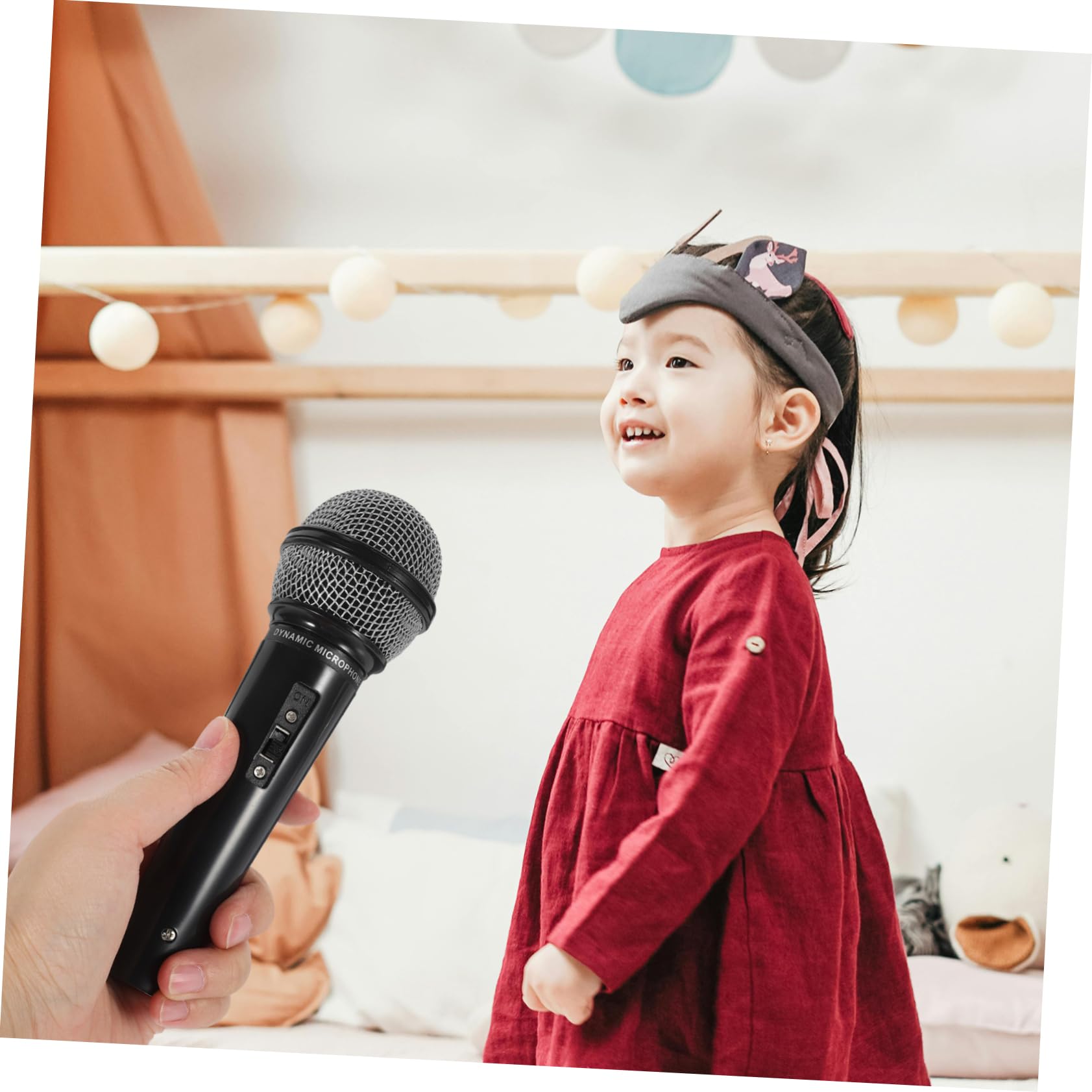 1pc Simulation Microphone Kids Karaoke Prop Pretend Play Mic Karaoke Toy Children Microphone Toy Plastic Microphone Pretend Play Toy Educational Toys Microphone Prop Stage Prop
