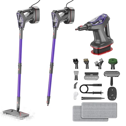 Steam Mop for Floor Cleaning, Heavy Duty 29-in-1 Steam Cleaner for Home with Detachable Handheld Steamer, for Hardwood, Tile, Walls, Grout, Windows, Furniture and Decks