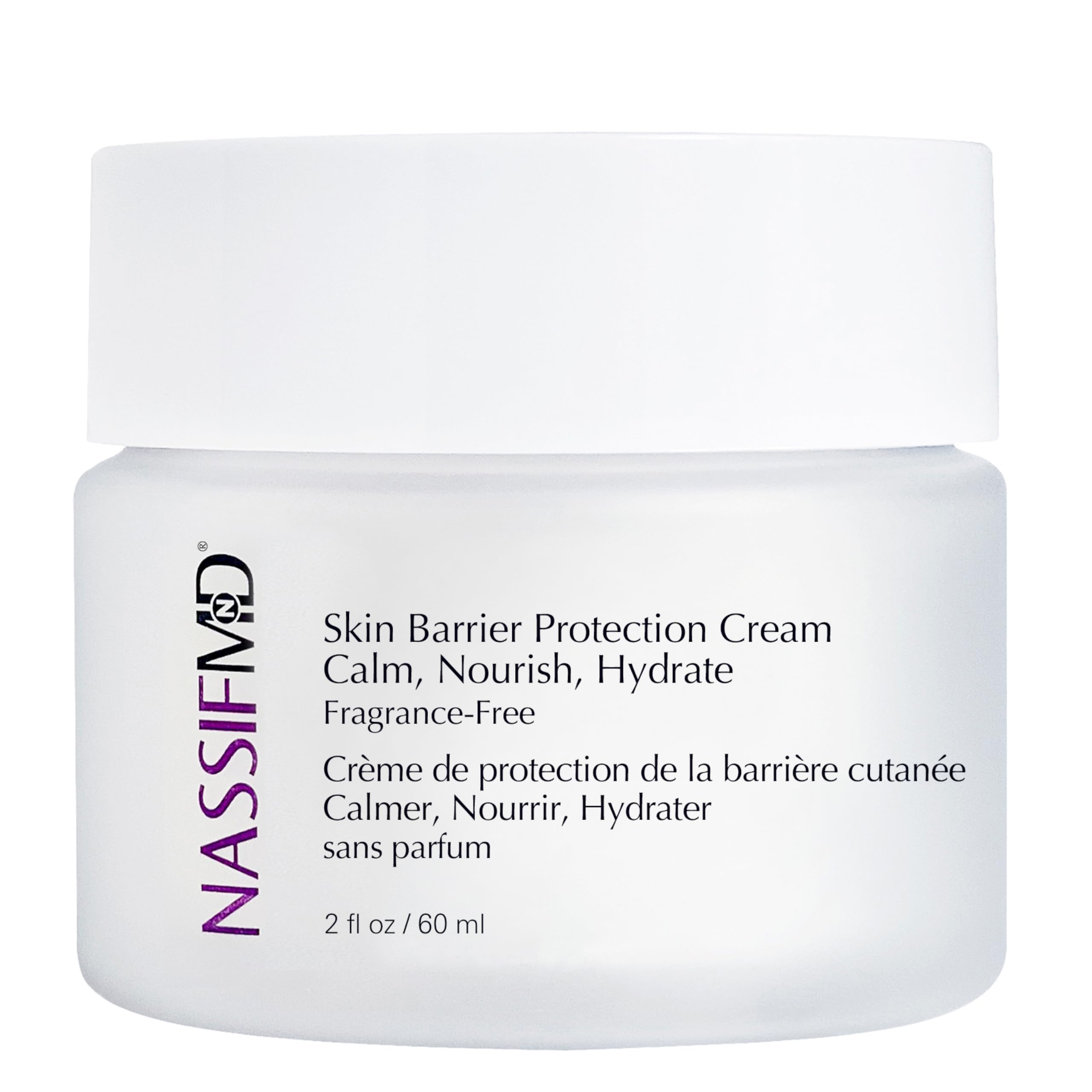 NassifMD Skin Barrier Protection Cream with Centella Asiatica - Healing Moisturizer for Sensitive & Post-Treatment Skin - Reduces Redness, Plumps Fine Lines