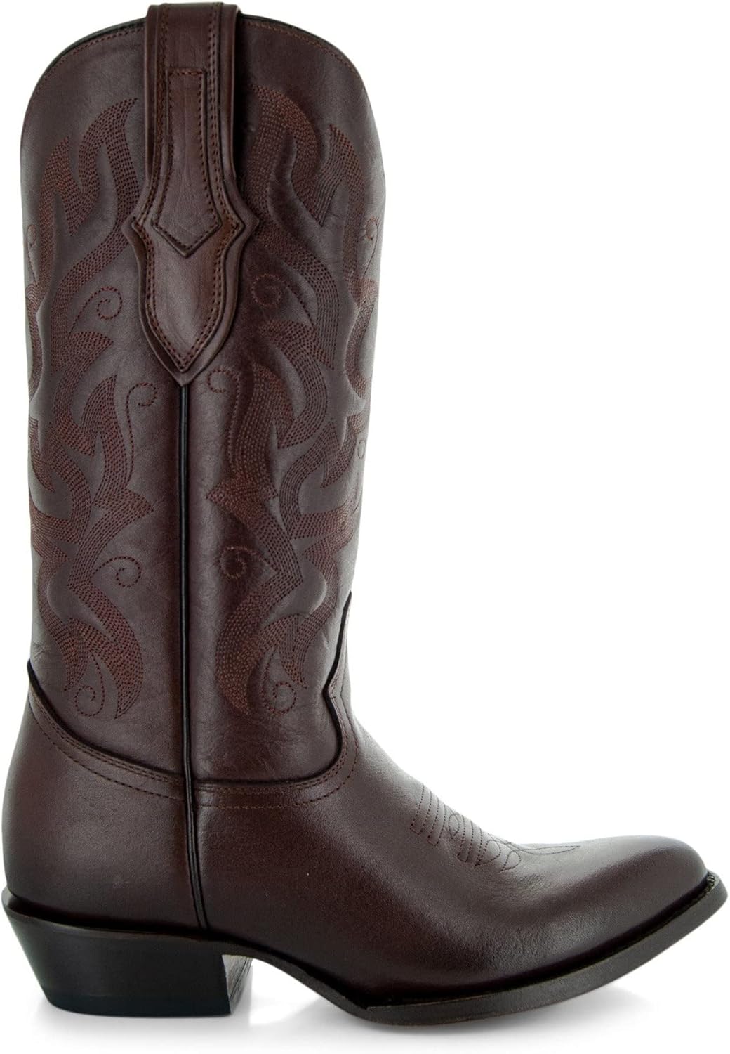 Soto Boots Mens Classic Round Toe Cowboy Boots H7001 7.5 Brown