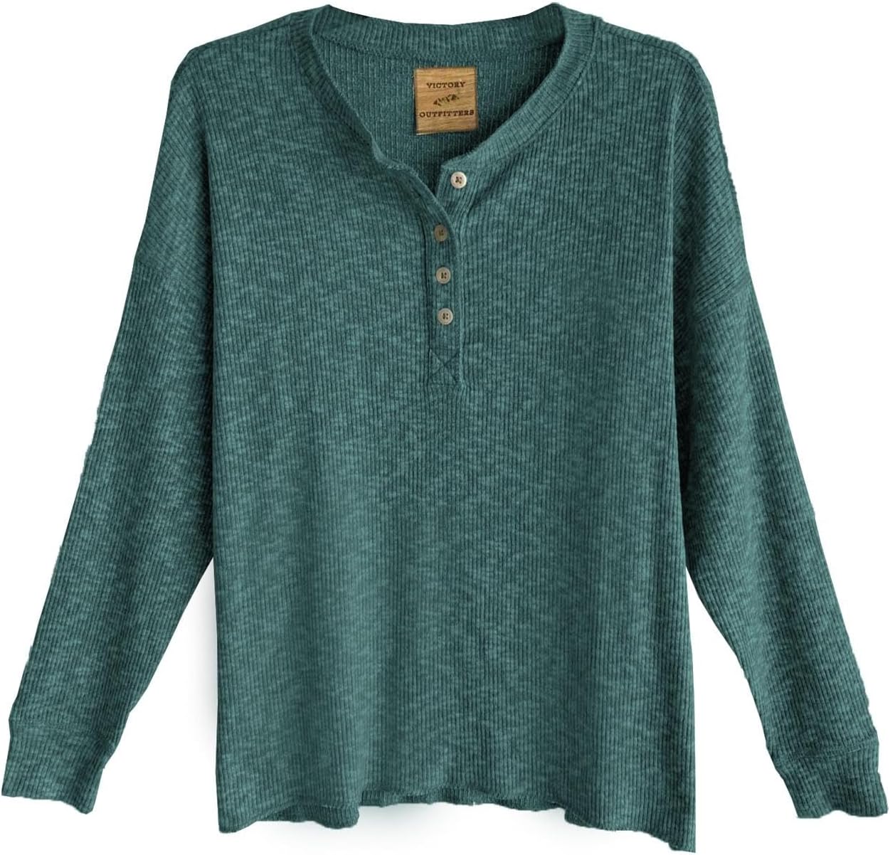 Victory Women's Long Sleeve Texture Thermal Henley