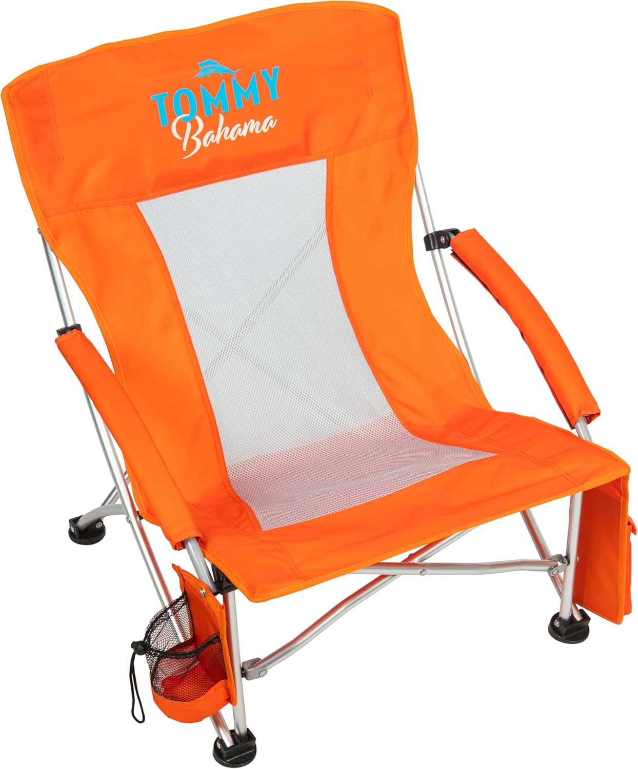 Tommy Bahama Go-Everywhere Folding Outdoor Chair with Carry Bag, for Tailgating, Camping, Outdoor Events