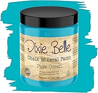 Vista 170 de Dixie Belle Paint Company - Pintura con acabado de tiza para muebles, color blanco lino (Drop Cloth), 8 fl oz, pintura mineral color blanco lino mate