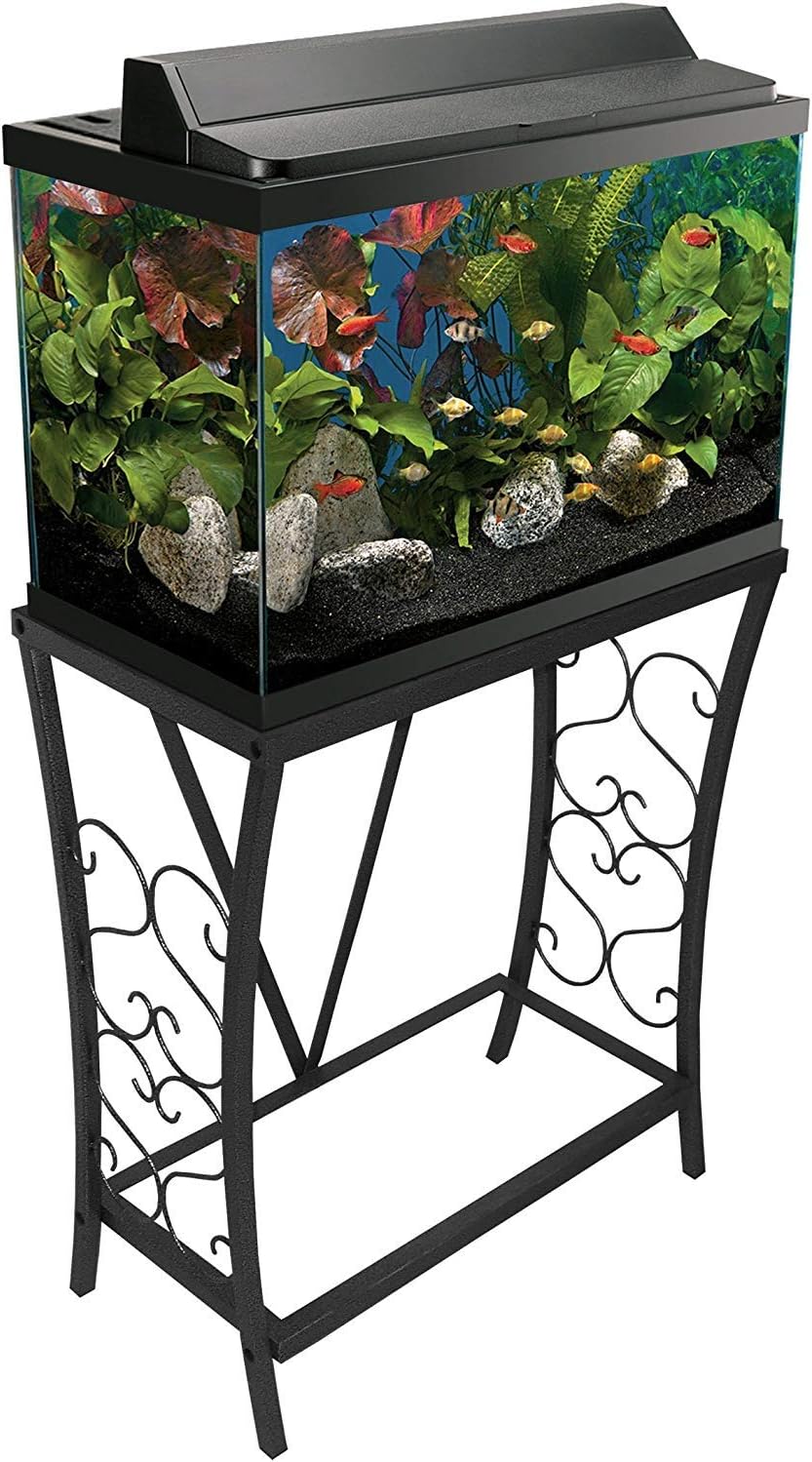 Aquatic Fundamentals Metal Aquarium Stand (20 Gallon, Black)