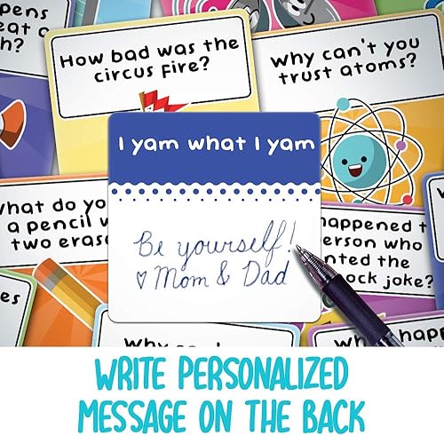 Miniatura 4 de 150 tarjetas de broma para niños vol.2 – Notas de la lonchera – Tarjetas motivacionales inspiradoras para niños – Chistes y juegos de palabras para