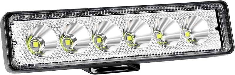 Barra de luz LED Willpower 18 W 6 polegadas com feixe spot para veículos 12 V CC – 1 unidade