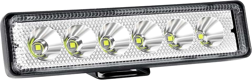 Willpower 1 peça mini led luz de trabalho barra 6 polegadas 18 W farol LED 12 V 24 V luz auxiliar de ponto à prova d'água barra de luz LED para carro trator off-road SUV UTV ATV 4 x 4