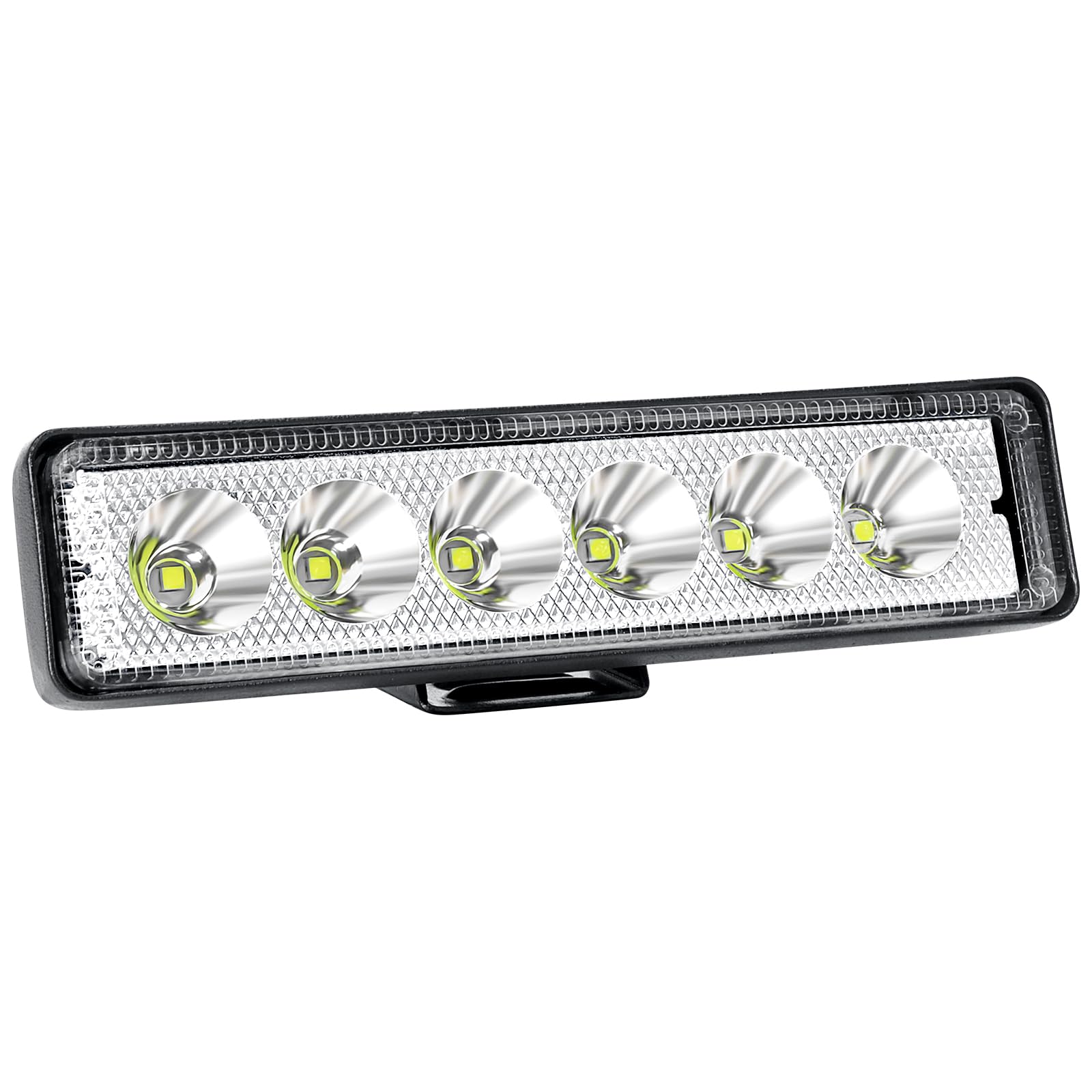 Willpower 1pc 6'' 18W Faro da Lavoro Led 12V 24V Sottile Slim Faretto Led IP67 Impermeabile 6000K Bianco Fendinebbia Barra Luci per Fuoristrada Trattore Camion Off Road Auto Moto 4x4 4WD