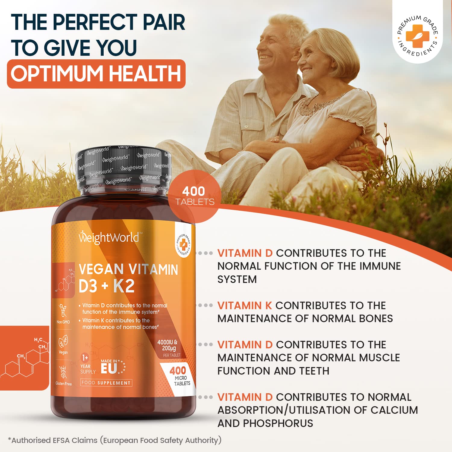 Vitamin D3 K2 Tablets 4000iu Vitamin D High Strength Tablets with