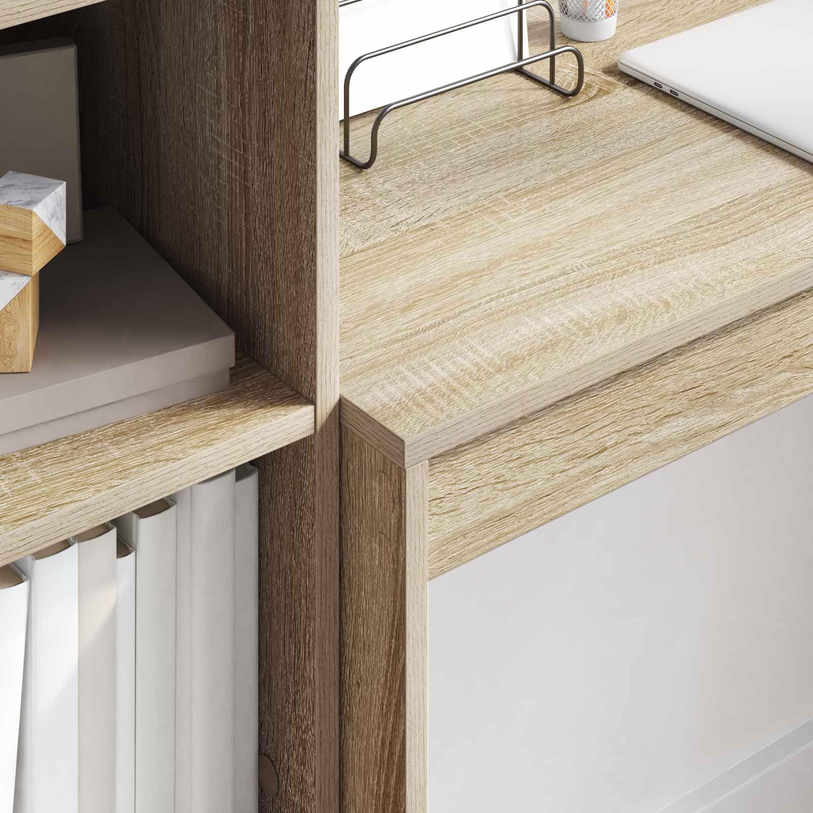 Scrivania Rovere Sonoma 145,5 x 40 x 127 cm 2 Pezzi