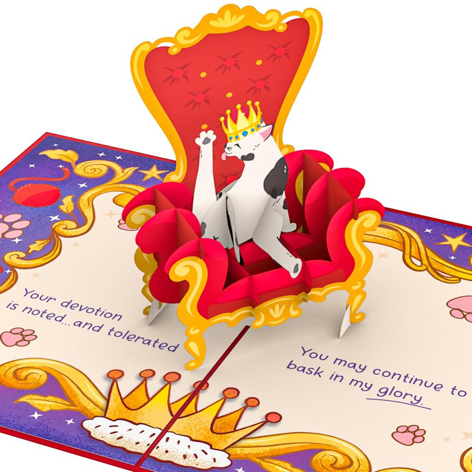 PopLife Royal Cat 3D Pop Up Card – Funny Birthday Card for Cat Lovers, Sarcastic Pet Humor, Just Because, Congratulations, Get Well, Valentines Day – For Kitty Parents & Feline Subjects — image 1