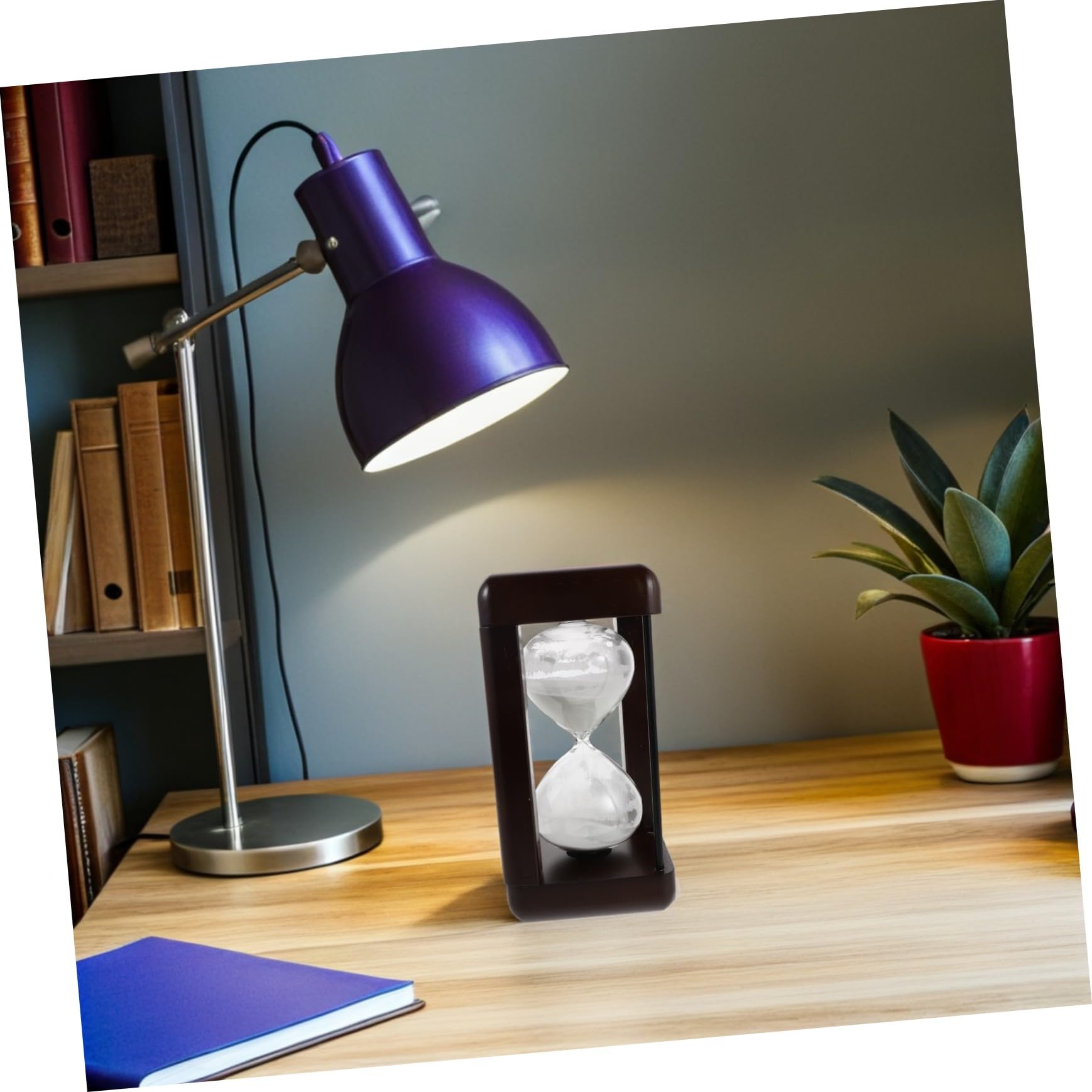 Temporizador de Arena de Mesa de Vidrio Rellenable para Decoración Retro de Escritorio
