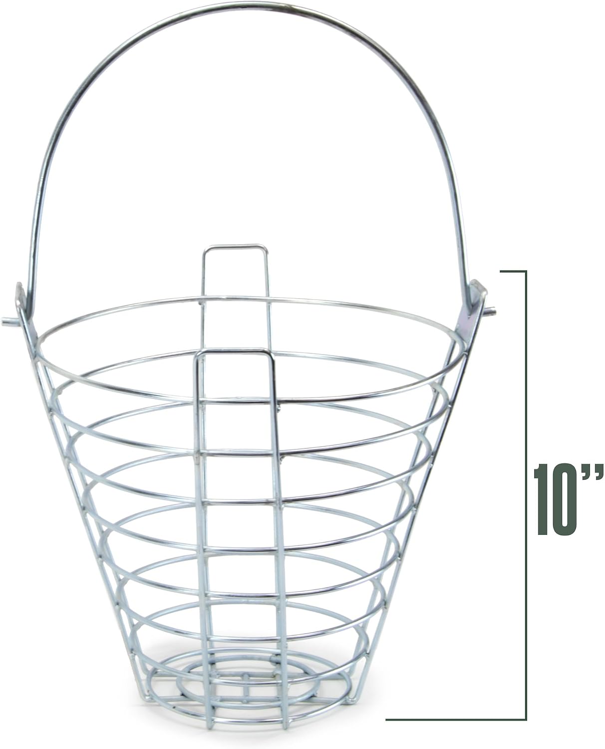 Crown Sporting Goods Range Bucket with 72 Practice Golf Balls: White Polyurethane Plastic Balls with Metal Ball Carrying Container