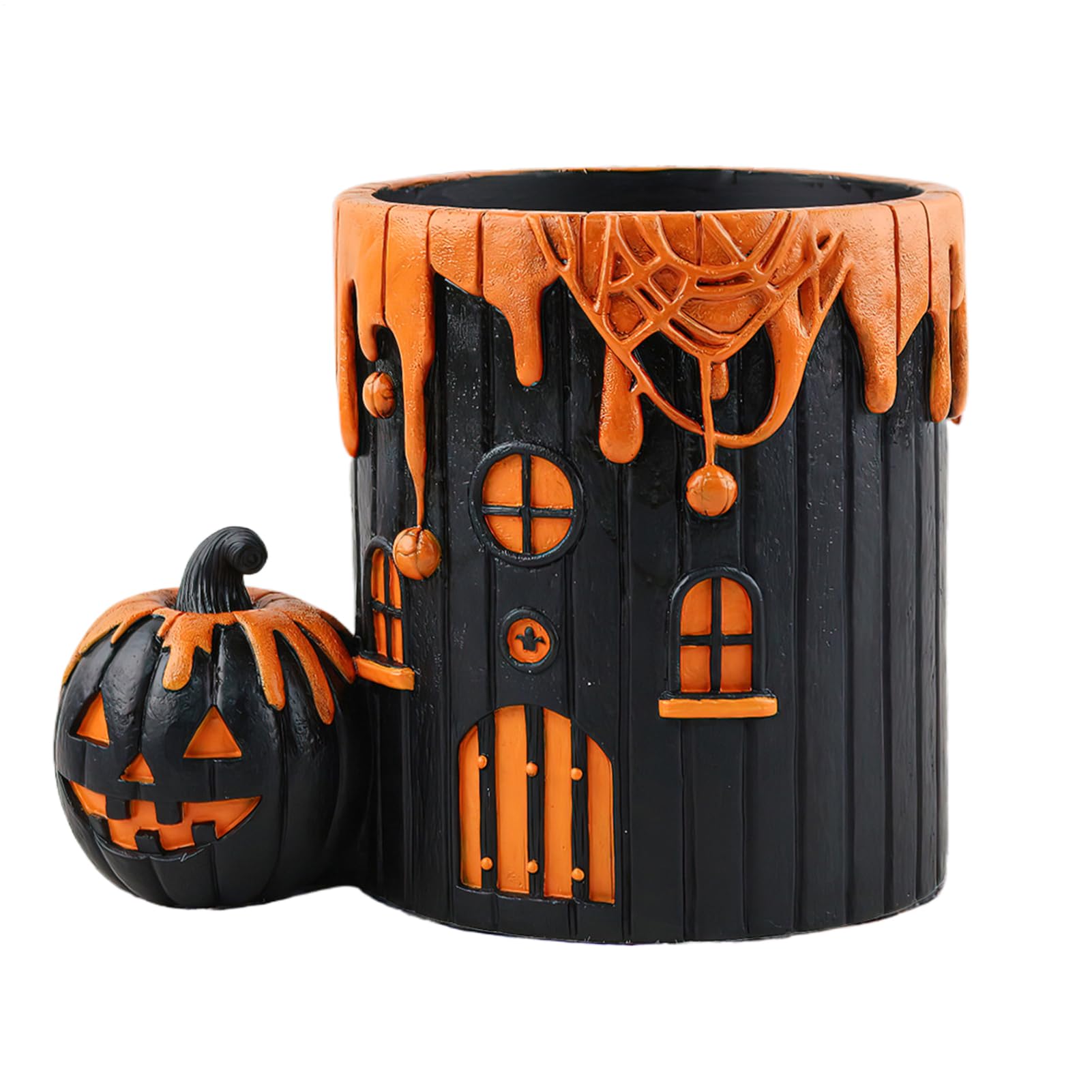 Pot de fleurs citrouille d'Halloween pour centre de table de salon chaleureux