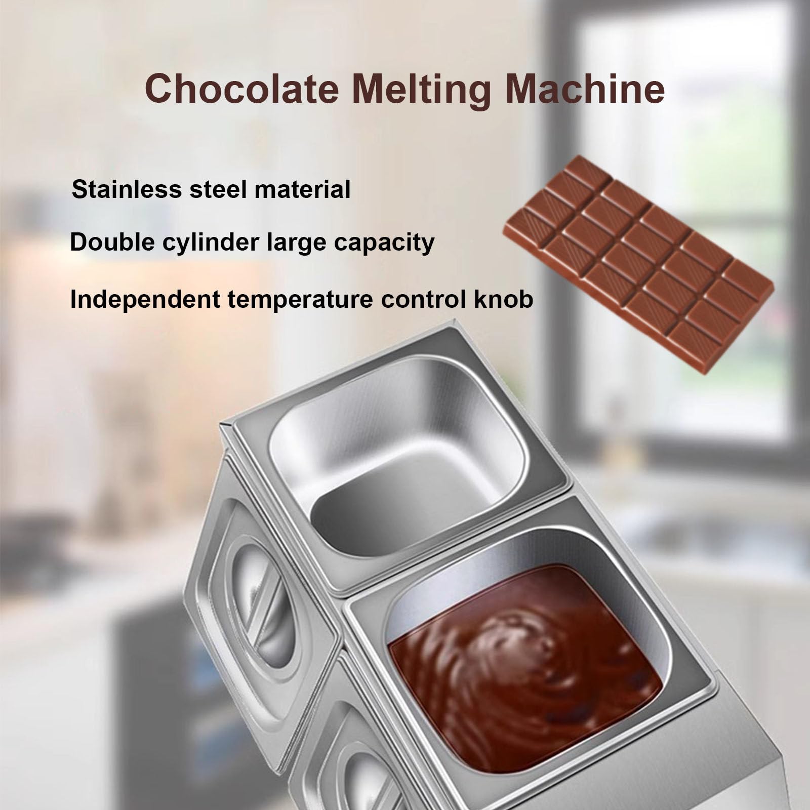 Machine À Fondre Le Chocolat Chaud Électrique, Chauffe-Chocolat Commercial À Température Réglable De 30 À 85 ℃, pour Centre Commercial, Snack Street, avec Kit D'outils De Cuisson