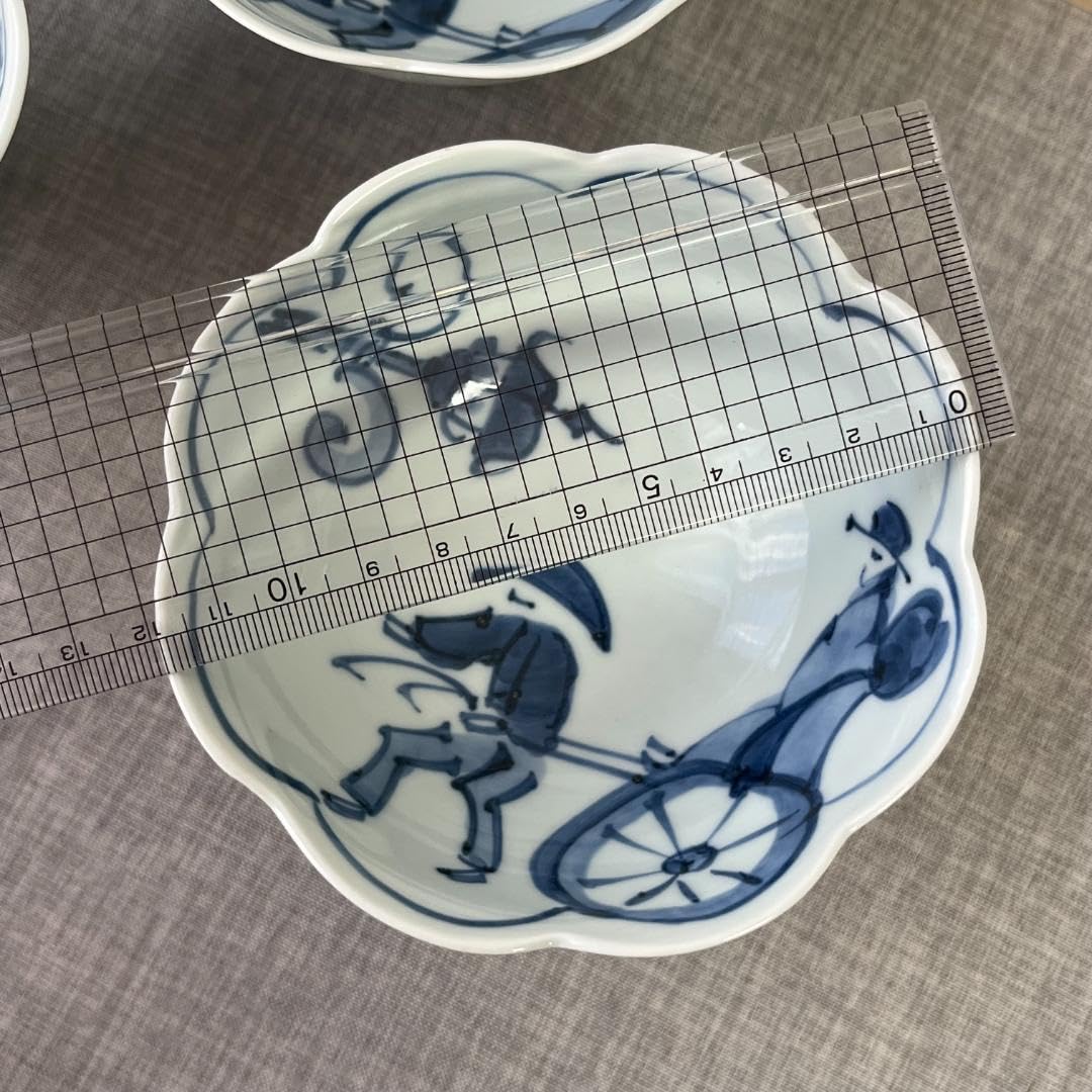 Amazon.co.jp: 有田焼 正苑窯 脚付き小鉢 5客セット 品