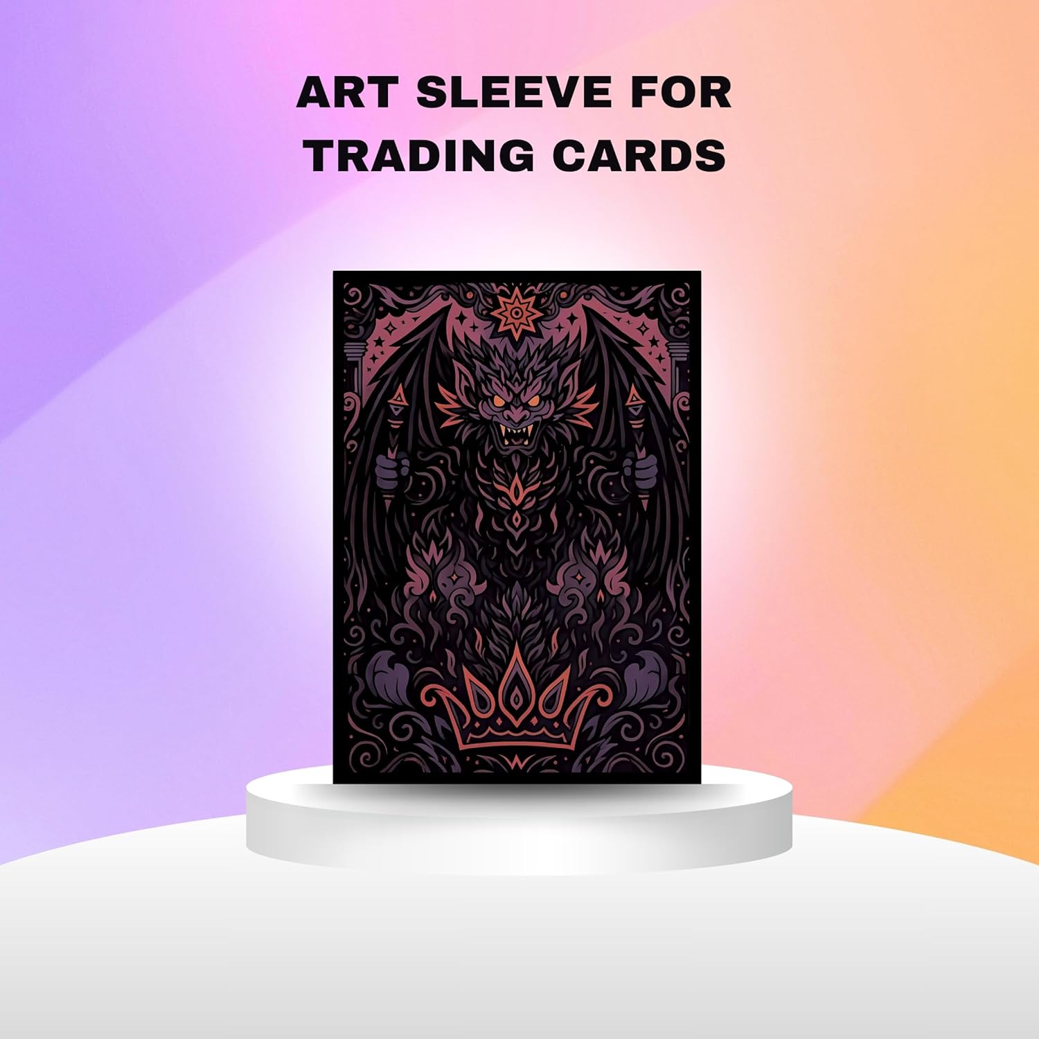 Trading Card Sleeves – 100 Count – Smooth Matte Art Back & Clear Front (66 x 92 mm) – Fits Standard Cards, MTG, Sports & Collector Decks | Crimson Netherlord