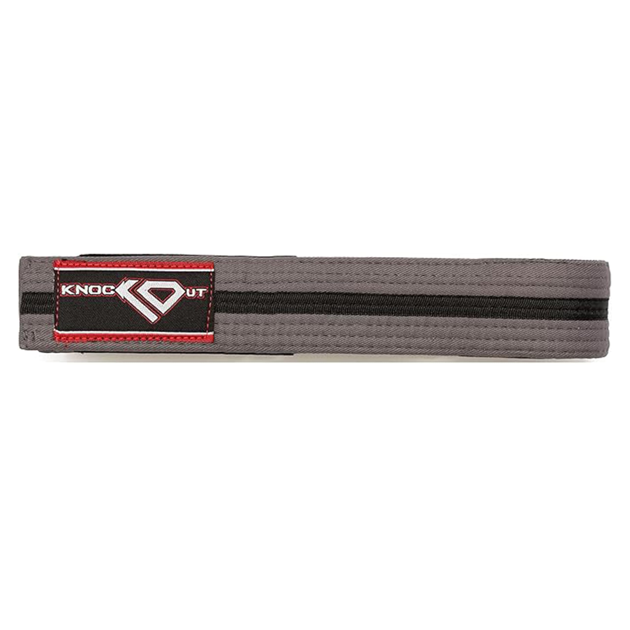 Brazilian Jiu Jitsu Belt - Knockout Label Youth BJJ Gi for Kids with Ranking Stripes Martial Arts Belts