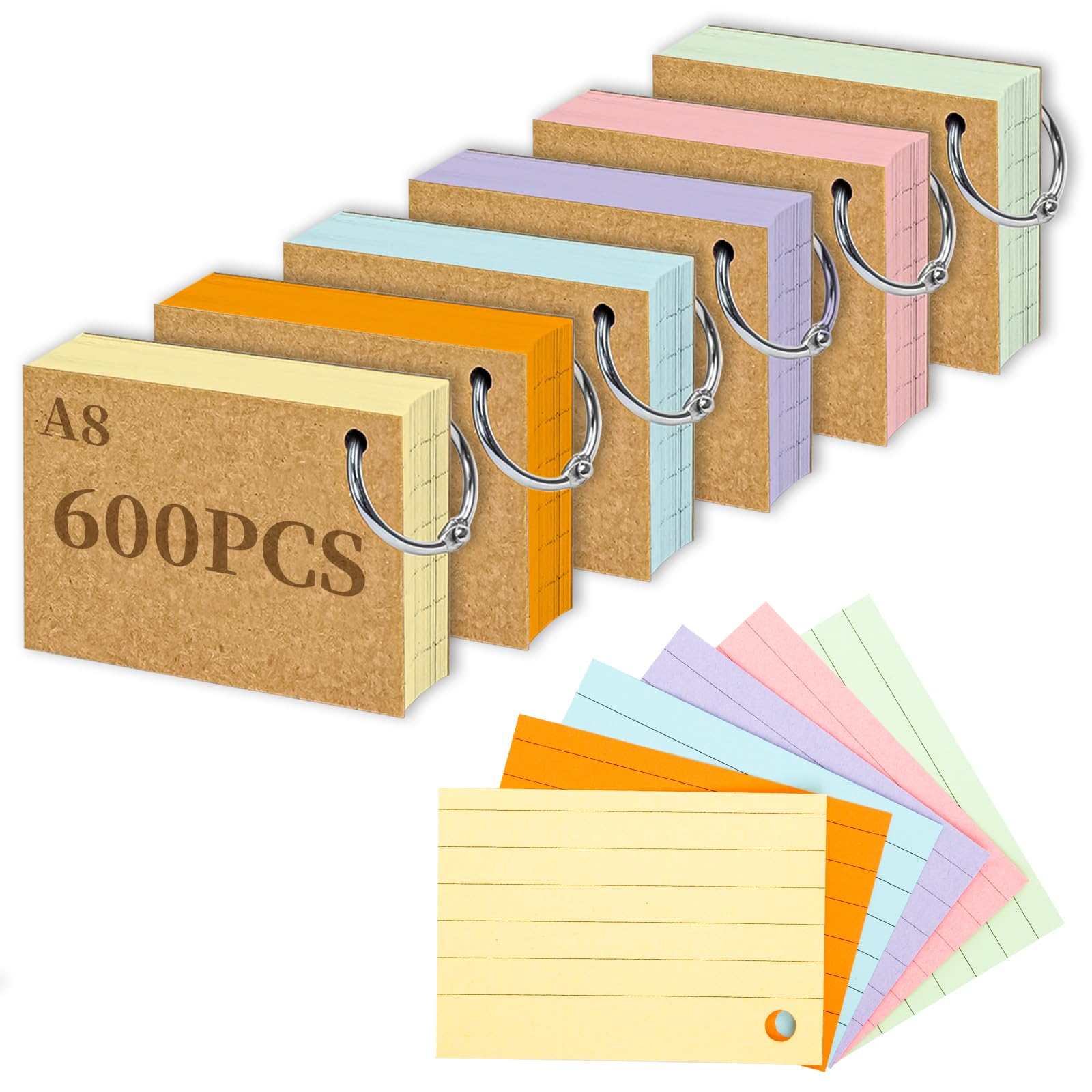 Exacompta - 40 Packs De 100 Fiches Bristol - 5,5 X 7,4 Cm - Lignées