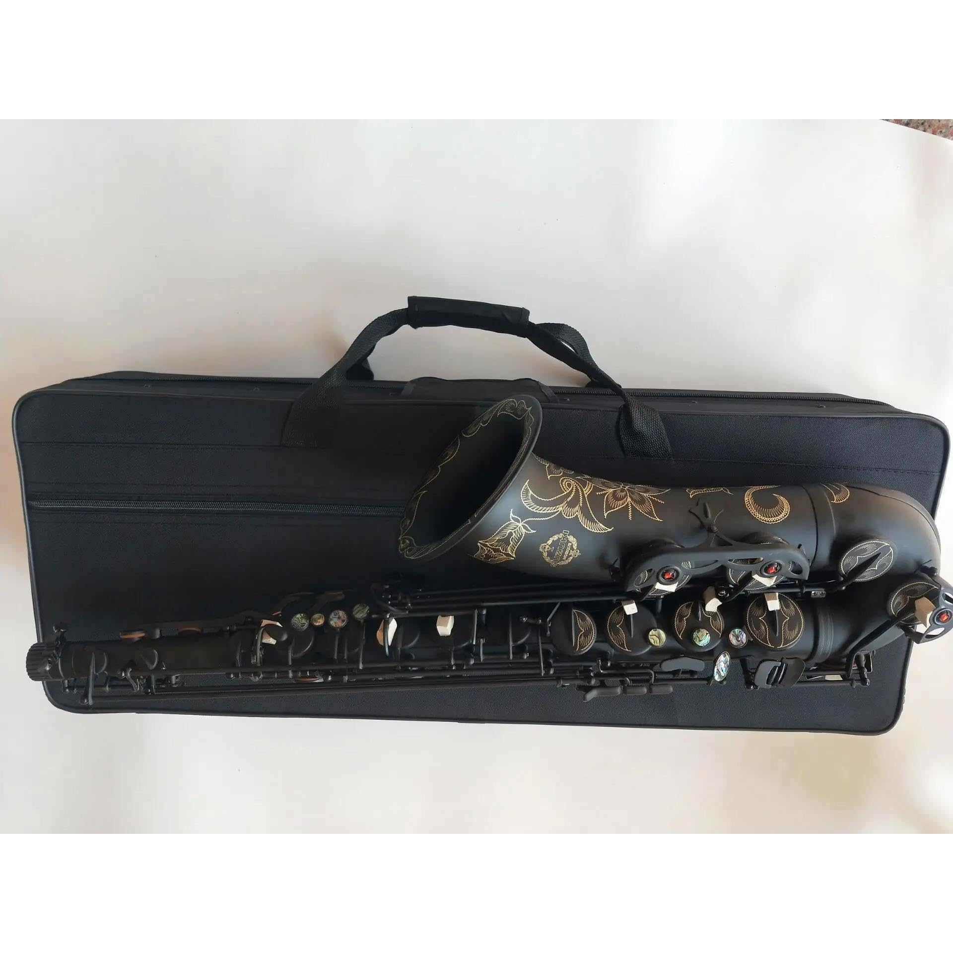Sassofono Tenore Sassofono Tenore Nero Oro Sax Strumento Musicale Professionale Con Custodia