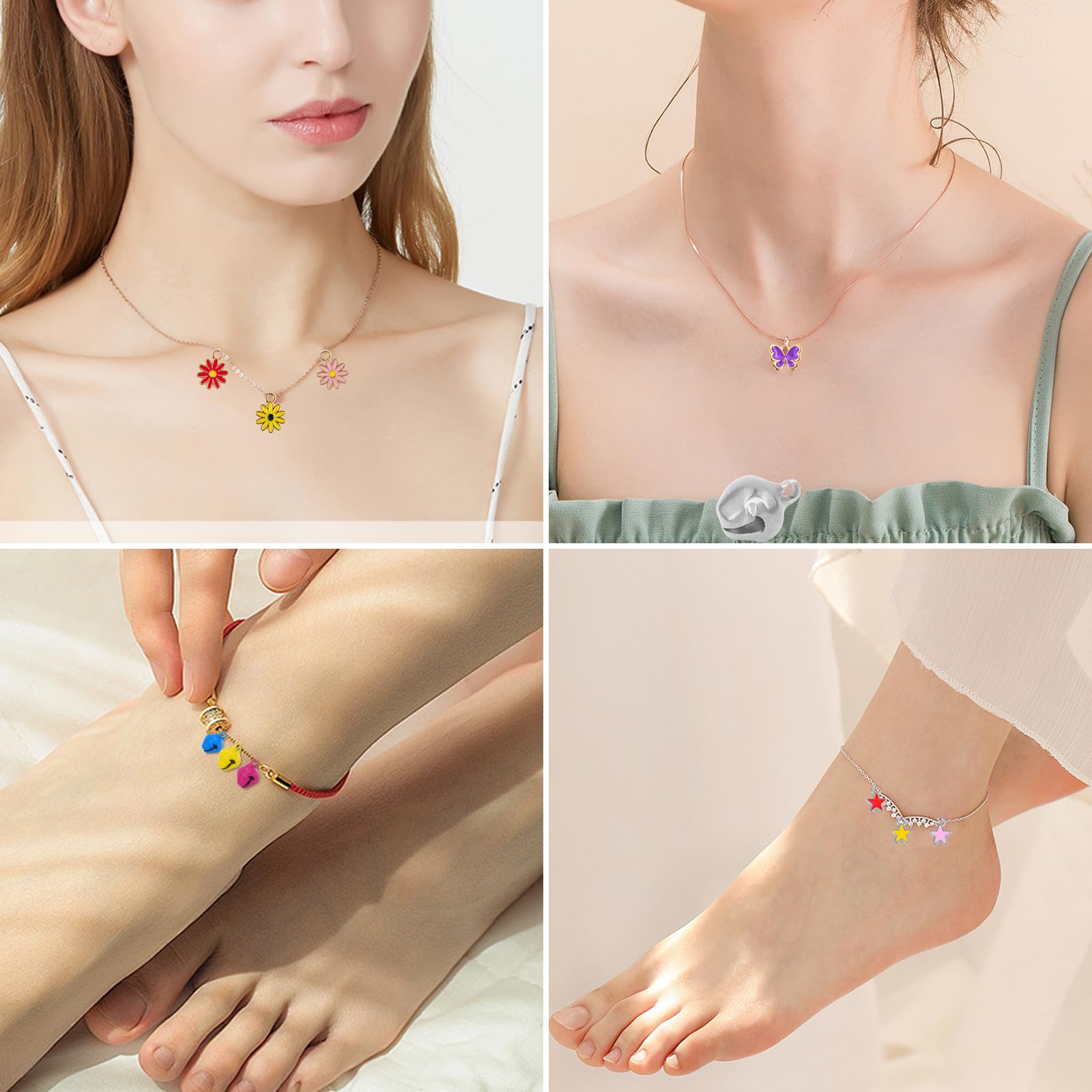 394 Charm Pendenti Per Gioielli Fai Da Te - Forme Colorate Per Collane, Bracciali E Orecchini - Foto 8