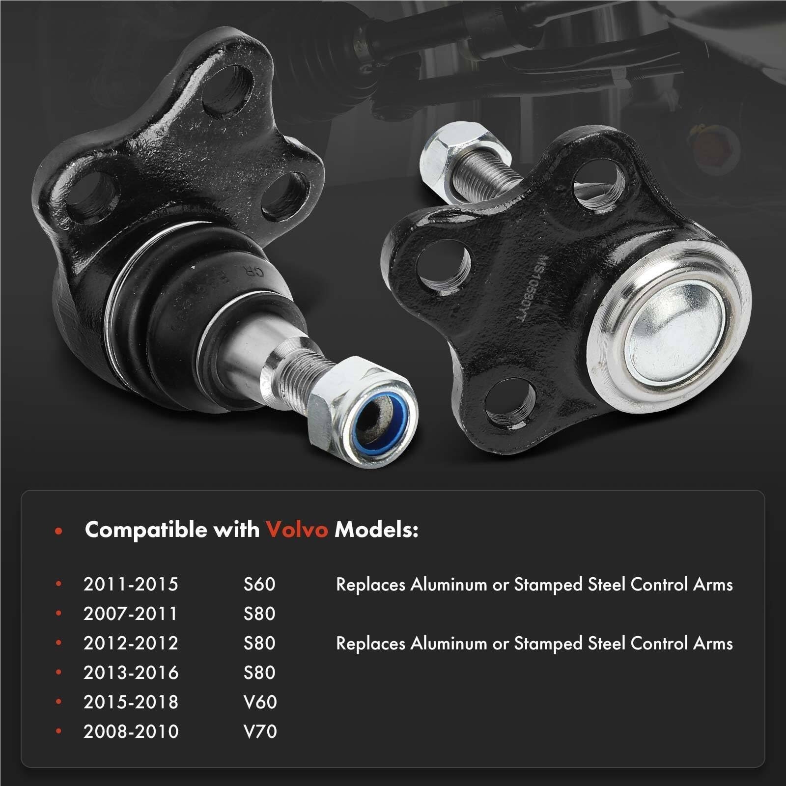 Ściągacz przegubu kulowego Pasuje do Volvo S60 2011-2015 V60 2015-2018 S80 V70 części zamienne samochodu MS10580 2 sztuk przednie dolne przeguby kulowe