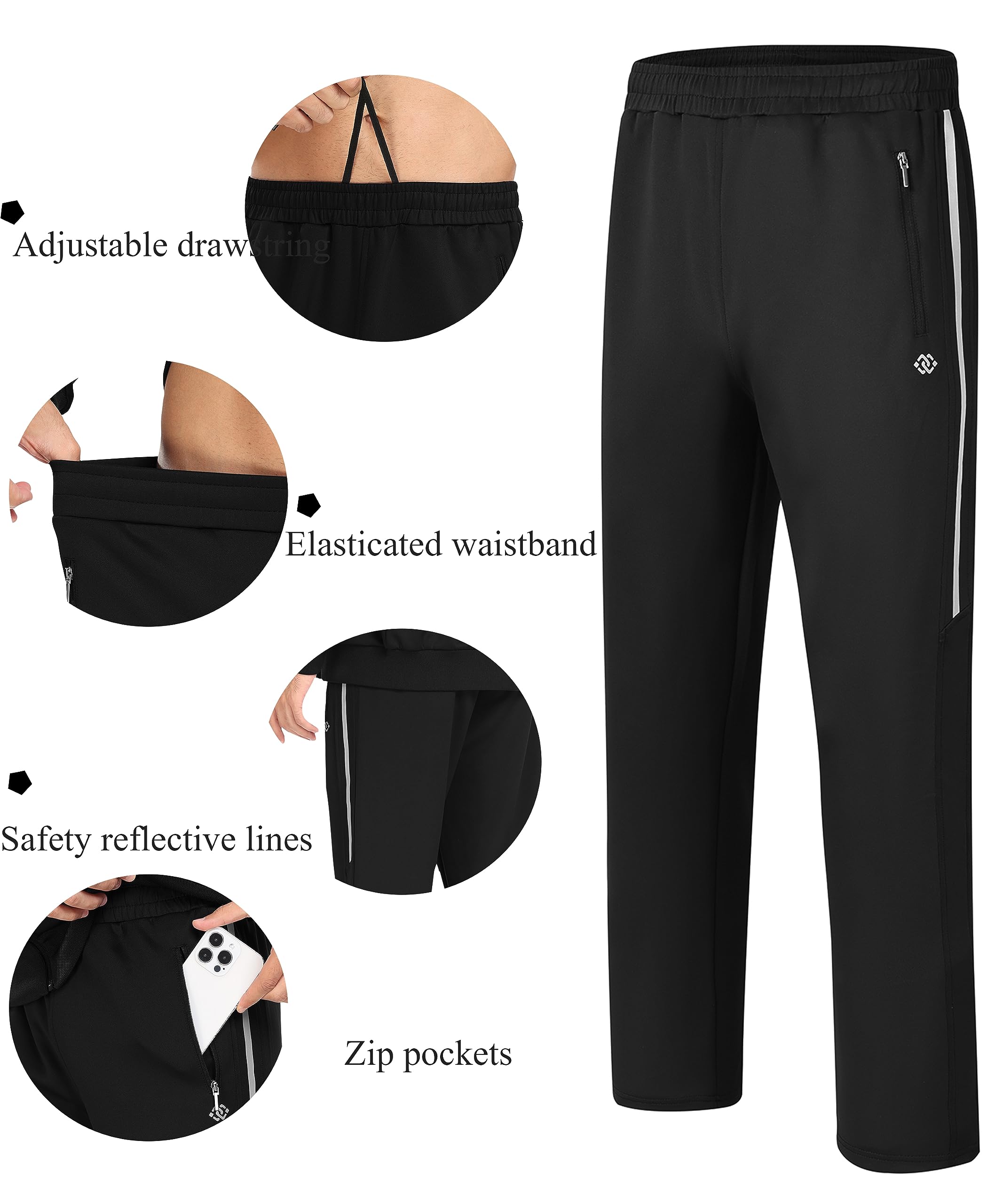 MoFiz Survêtement Hommes Ensemble Sport Jogging Col droit Combinaison de sport avec fermeture éclair