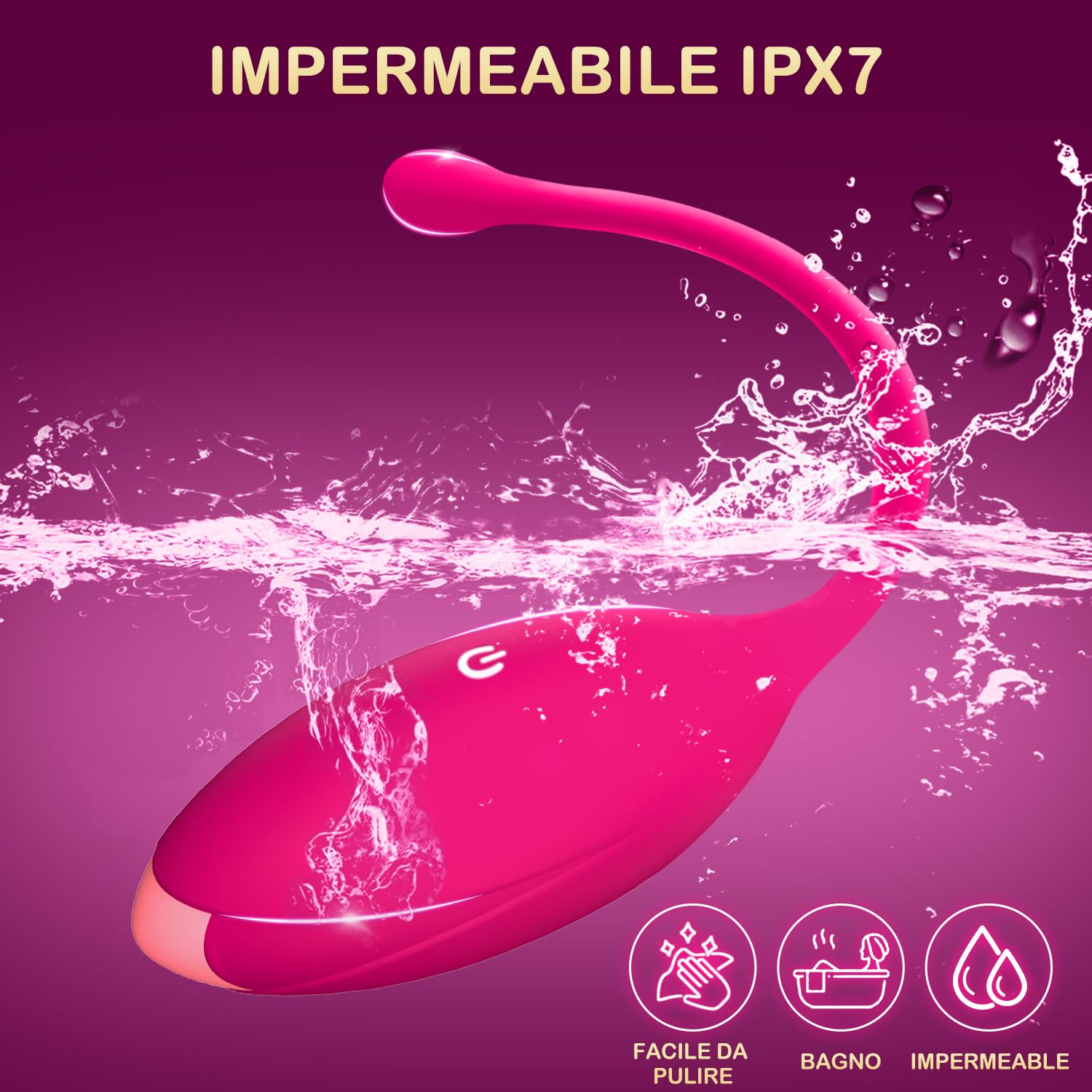 Vibratoreper Donna Professionale Mini Vibratore Con App, Ovetto Vibrante Donna Telecomando Wireless Vibratoriper Clotoride Sex Toys Vibratori Piccolo Sexytoysys Coppia（PINK）
