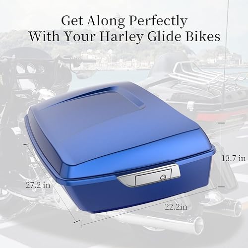 Miniatura 3 de Mocardine Paquete turístico para motocicleta, equipaje King Tour Pack para Harley Touring Street Glide, Electra Glide, Road King, Road Glide Special