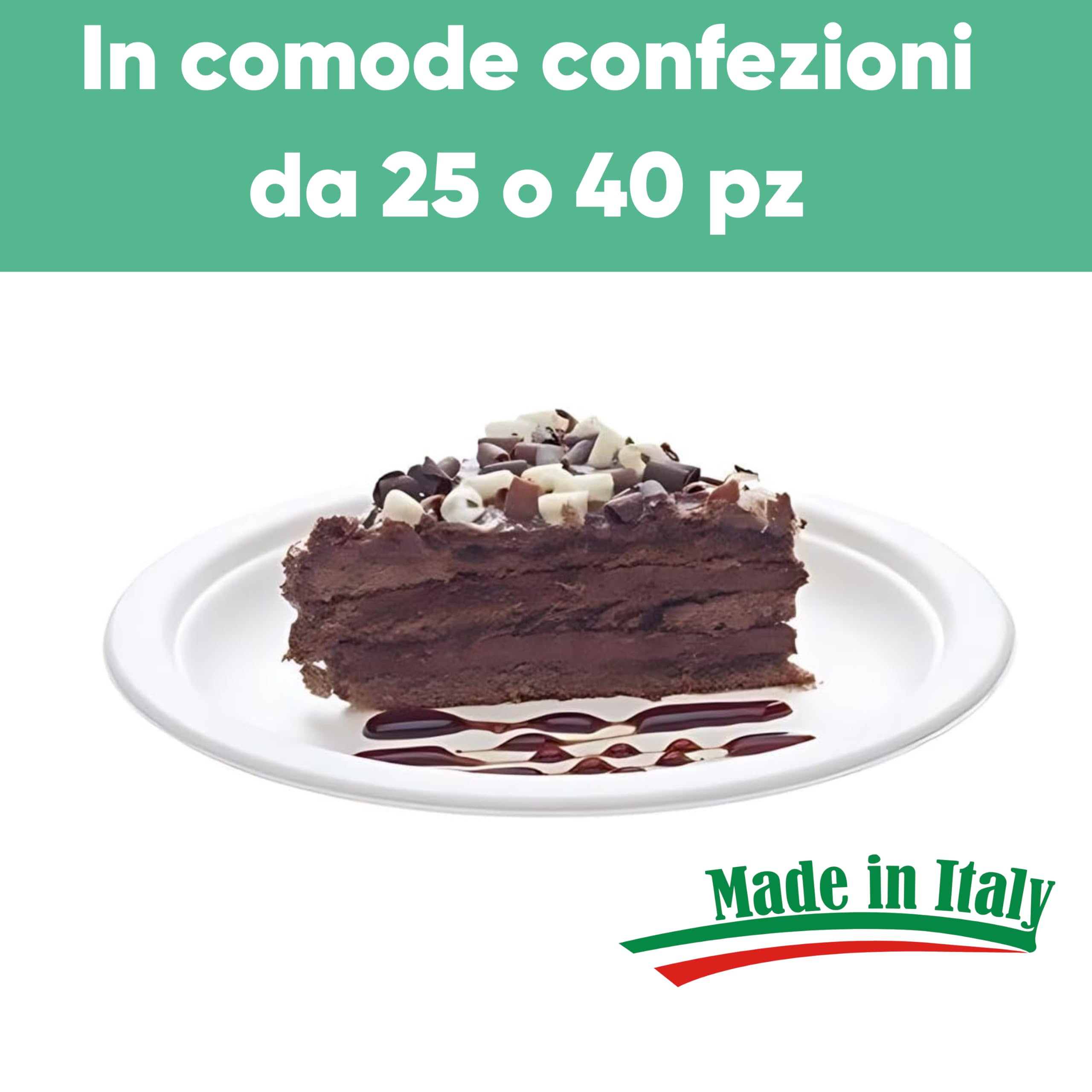 marketcaffe Set di 1000 Piatti Dessert in Plastica Riutilizzabile Rigida, Lavabili 20 Cicli in Lavastoviglie - Monouso, Resistenti e di Alta Qualità – Perfetti per Feste, Eventi e Catering