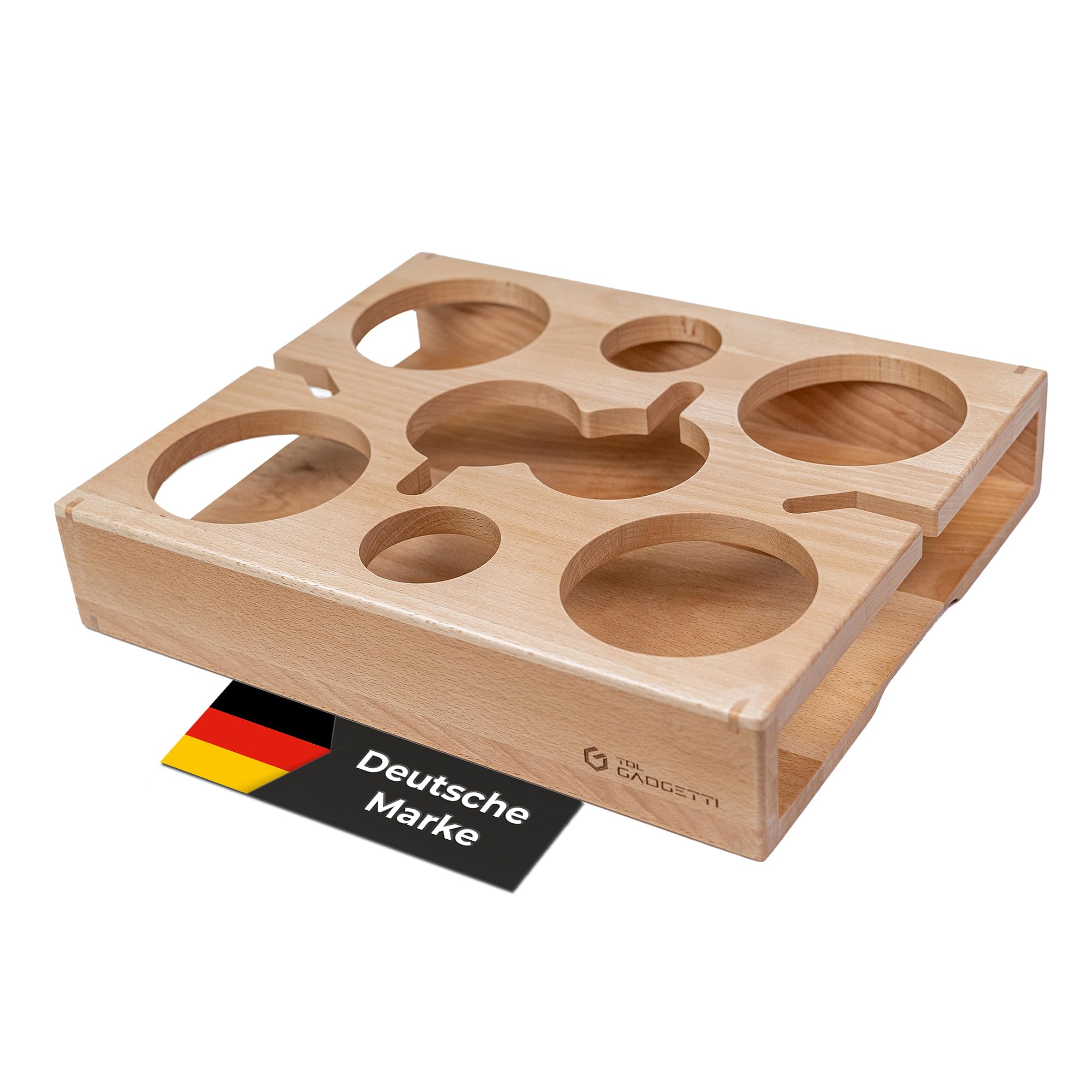 Couchbar Snackbox (100% Echtholz): Premium All-in-One Snackbar aus edlem Buchenholz, meisterhafter Handwerkskunst und einzigartigem Design – Perfekt für Familien und Genießer.