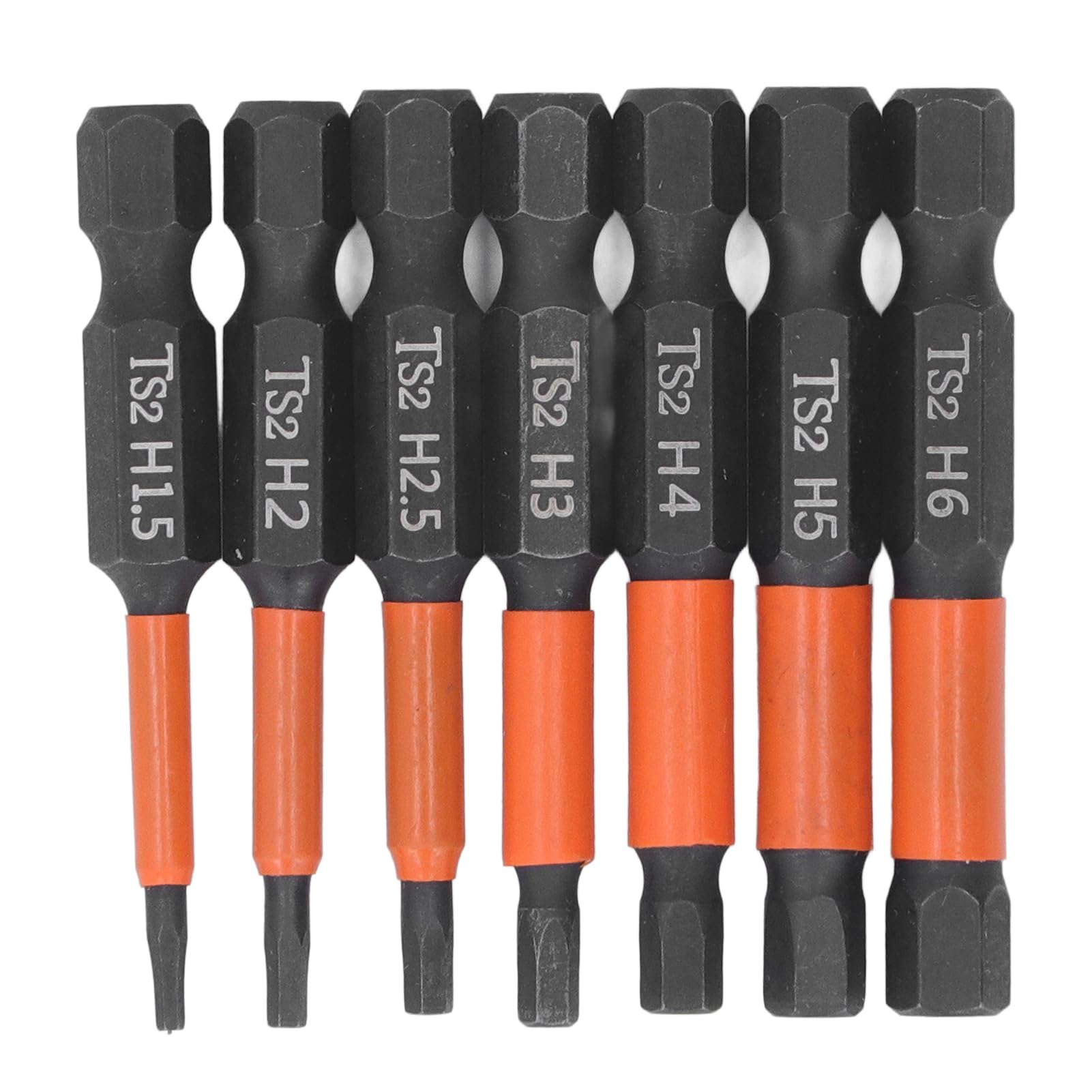 ZAWELIYO 7Pcs Magnetic Impact Hex Screwdriver Bit Set Hard Alloy Steel Hex Shank Drill Bits Metric for Automotive Repair