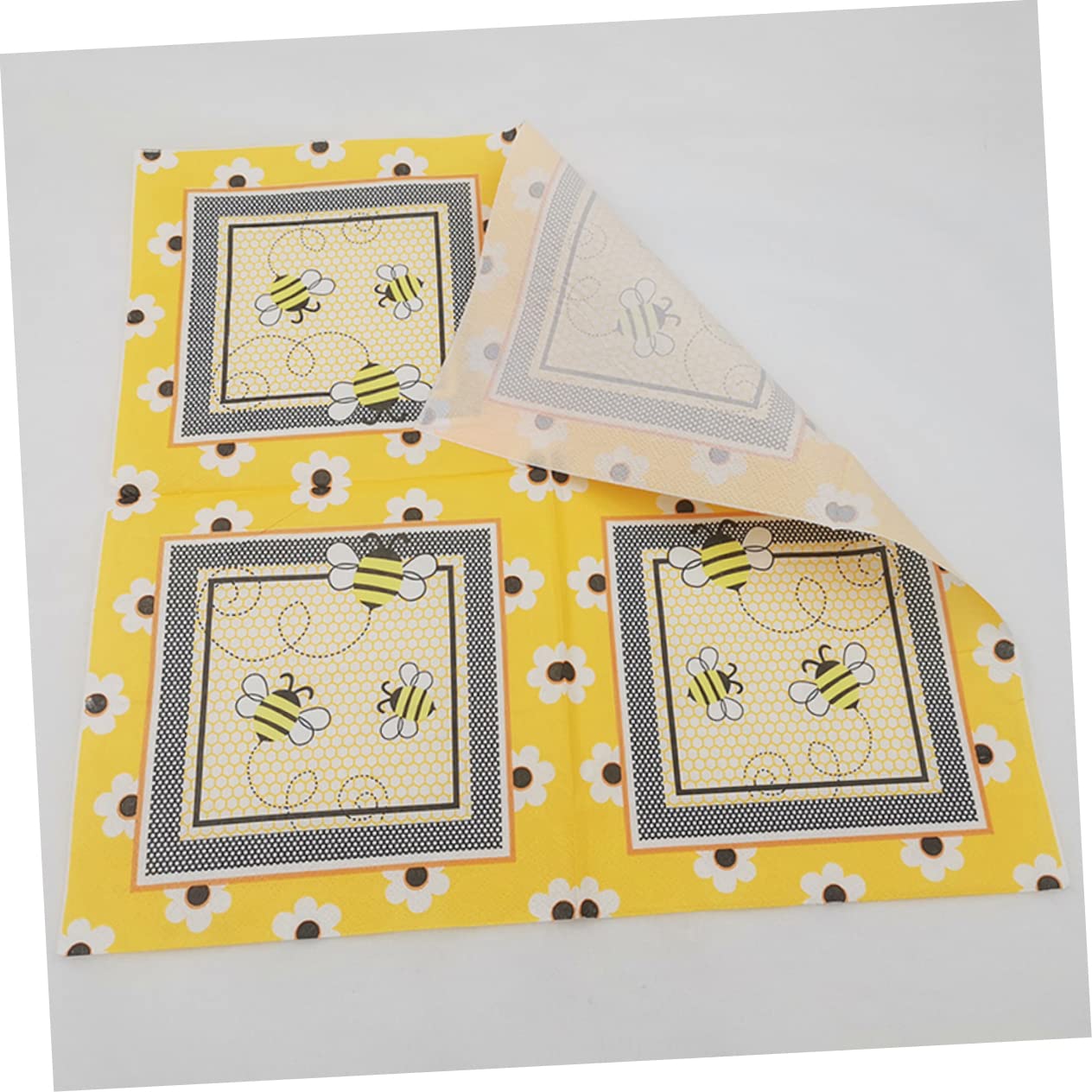 100piezas Servilletas De Papel Ecológicas Diseño De Abejas Unidades Para Eventos