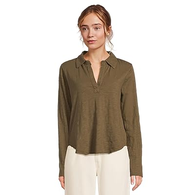 Mod o doc Long Sleeve Easy Polo T Shirts Women