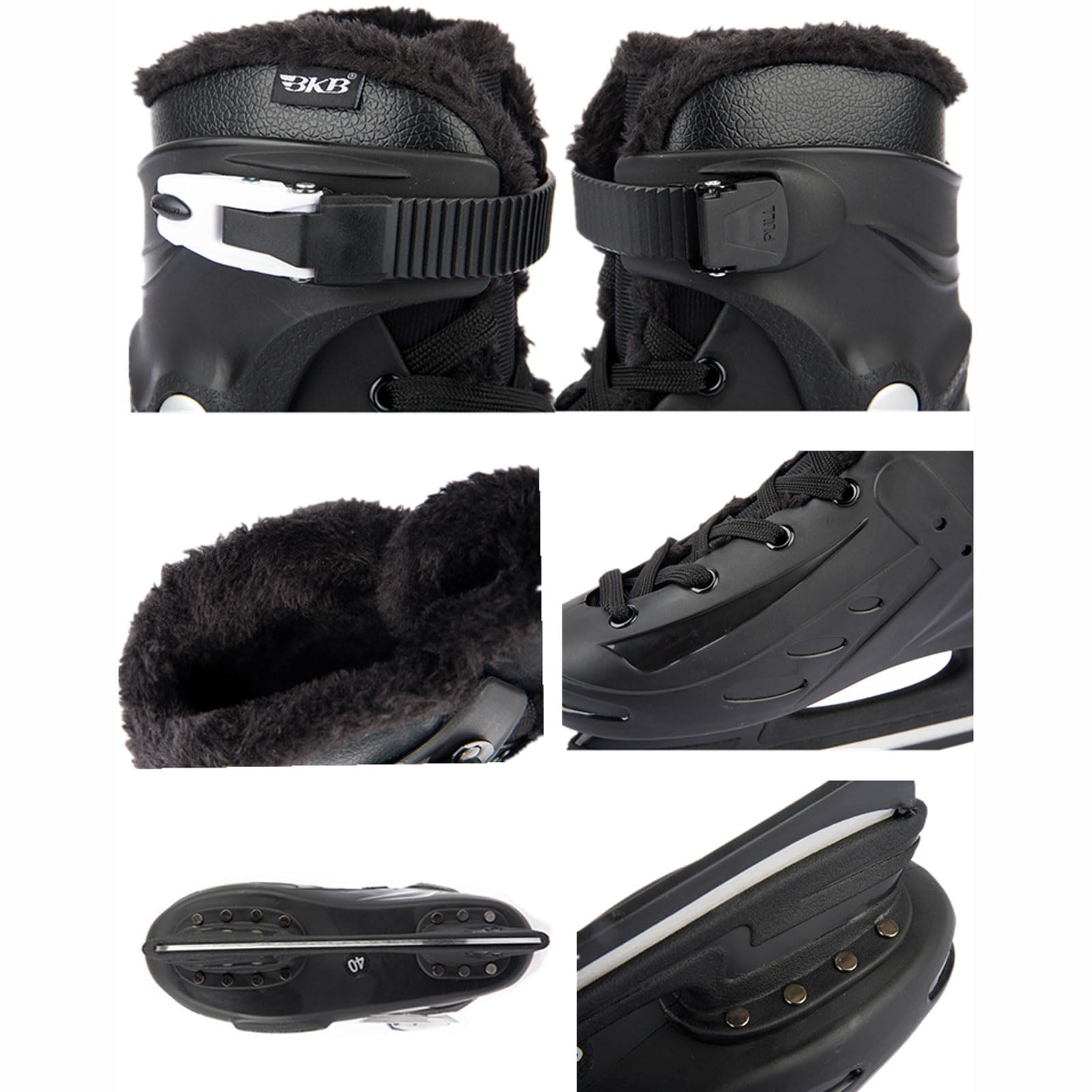 Patins à Glace Artistiques ,Patins à Glace,Patin a Glace Loisir Polyvalent,Stables Support de la Cheville,de laçage rapide et boucle push-lock,Hockey sur Glace ou Patinage Artistique Amateur
