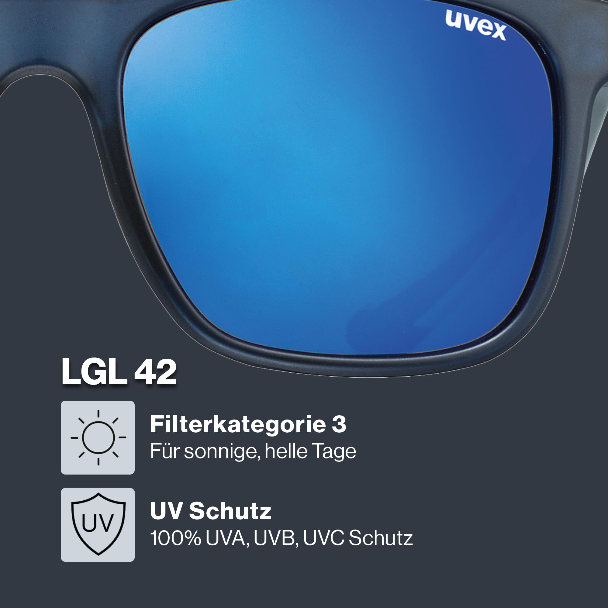 uvex Unisex – Erwachsene, LGL 42 Sonnenbrille