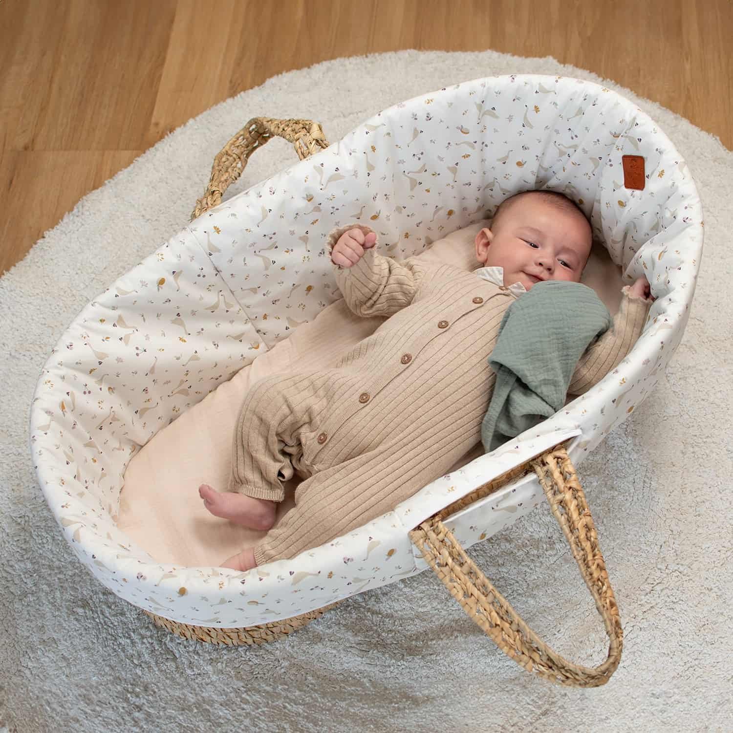 Sevira Kids - Couffin bébé avec Matelas, Habillage et Drap Housse, Sidonia - TU Made in France TU