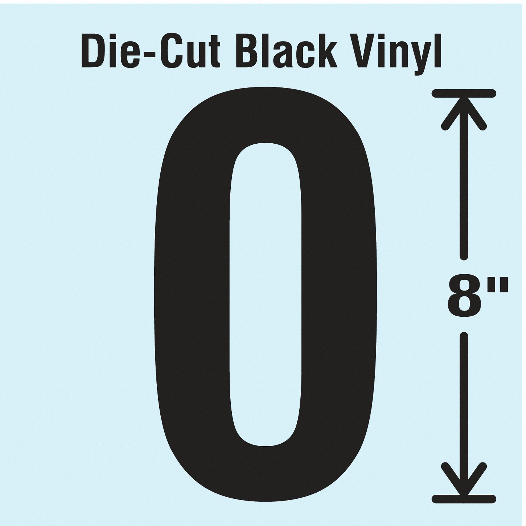Die Cut Number Label, 0