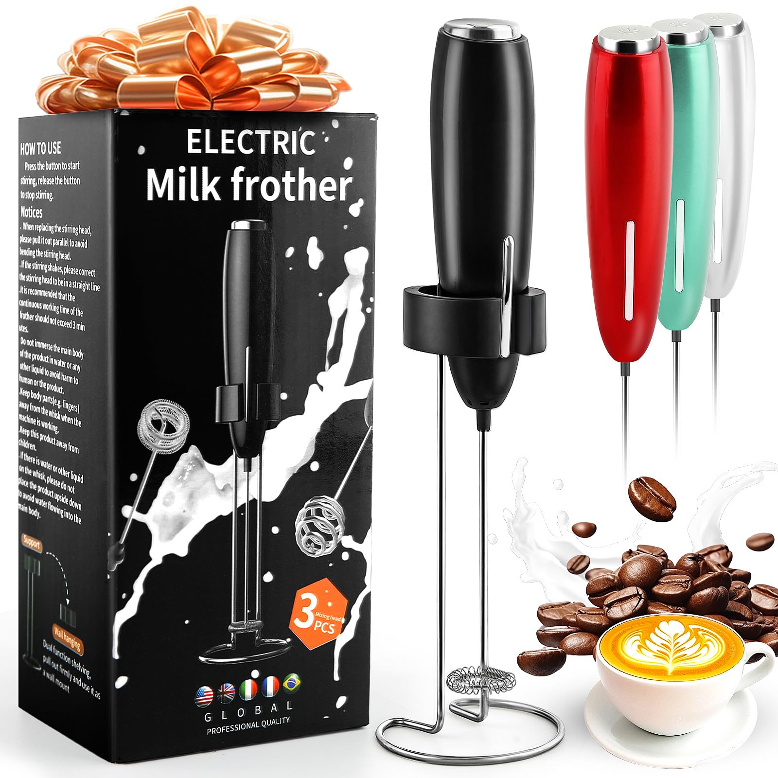 Mousseur À Lait, Mini Mousseur À Café, Mousseur À Lait Électrique Mousseur À Lait, Mini Mousseur À Café, Mousseur À Lait Électrique