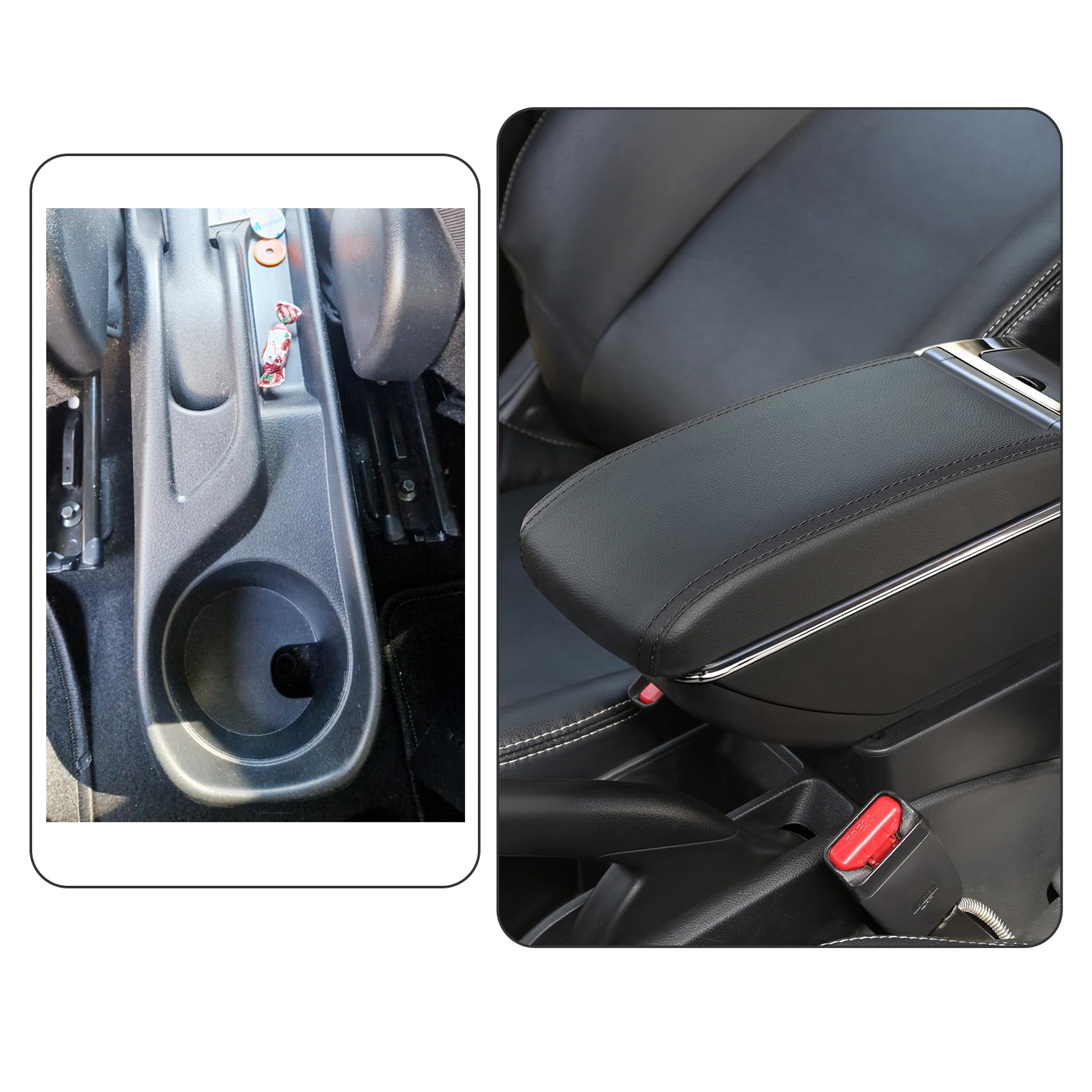 YJYWZH Apoyabrazos Compatible con Toyota Yaris 2015-2021 RotativoReposabrazos Caja Consolas Almacenamiento con portavasos