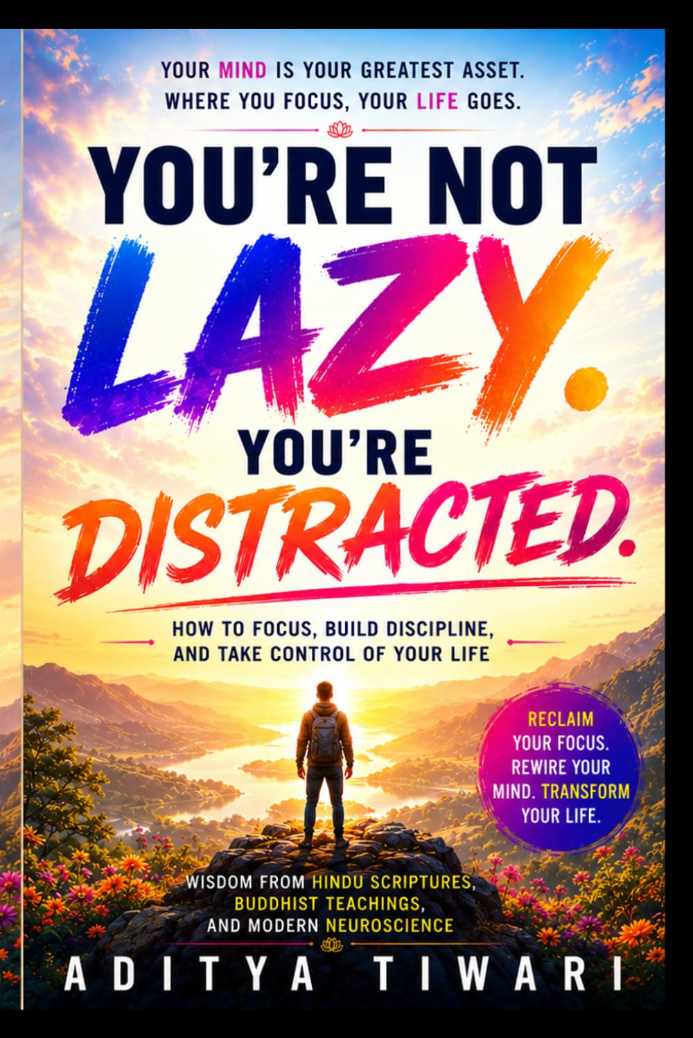 YOU'RE NOT LAZY. YOU'RE DISTRACTED: How to Focus, Build Discipline, and Take Control of Your Life Wisdom from Hindu Scriptures, Buddhist Teachings, and Modern Neuroscience