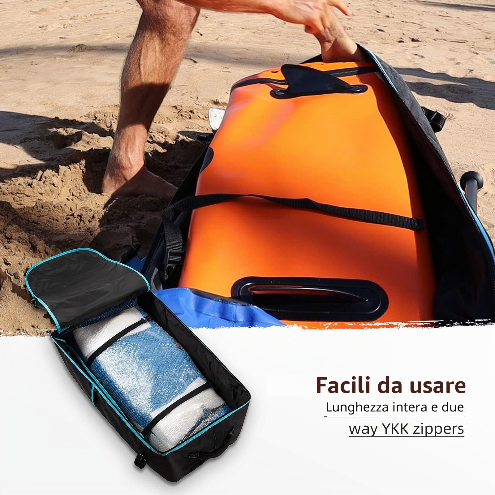 Abahub Zaino da Trasporto Stoccaggio per Tavola da SUP,Spallacci Comodi | Zaino per Tavola Surf e Paddleboard Gonfiabile,Grande Capacità e Portabilità,Design Ergonomico Per la Riduzione Del Carico