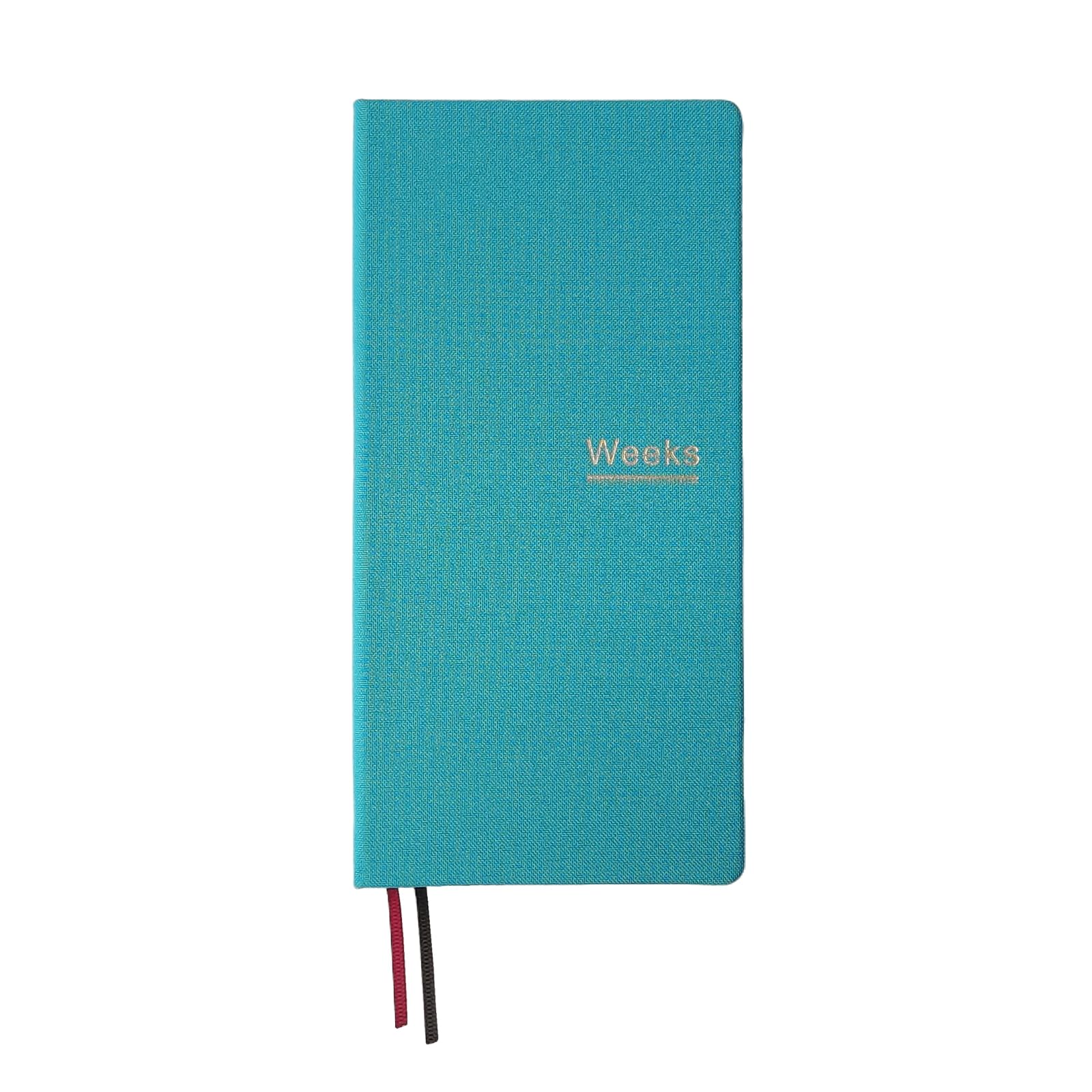 Undated Weekly Planner Notebook Pocket Organizer Appointment Book Journal Notebook A6 Week Plan Notepad (Lake blue)