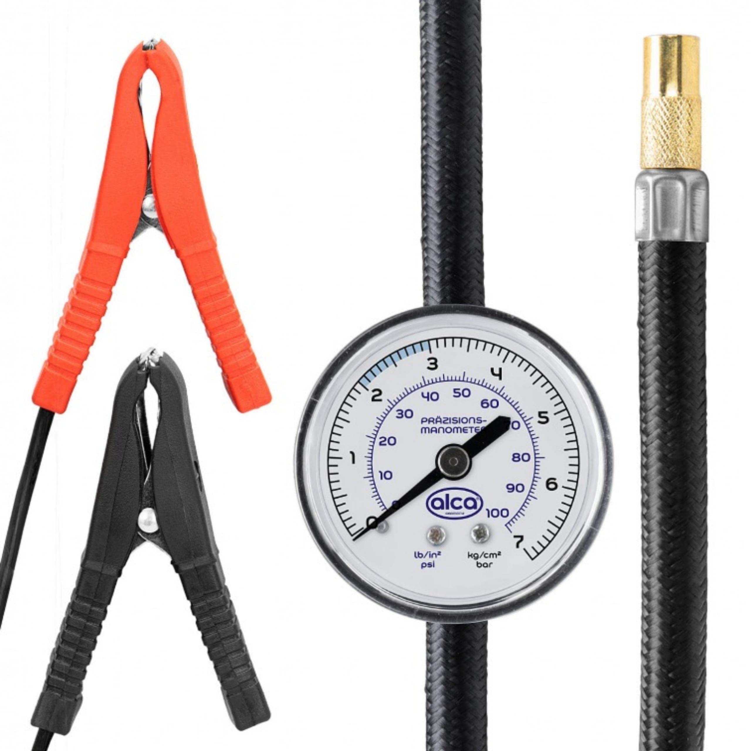 alca 2-cylindrowy wytrzymały kompresor powietrza 12 V pompka elektryczna do opon samochodowych i nadmuchiwanych 60 l 100 PSI 7 bar 227100