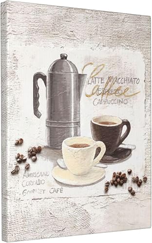 Miniatura 2 de Arte de pared de café en grano de café, taza de café, cuadros para decoración de pared, pintura rústica, cocina, café, lienzo, impresiones en