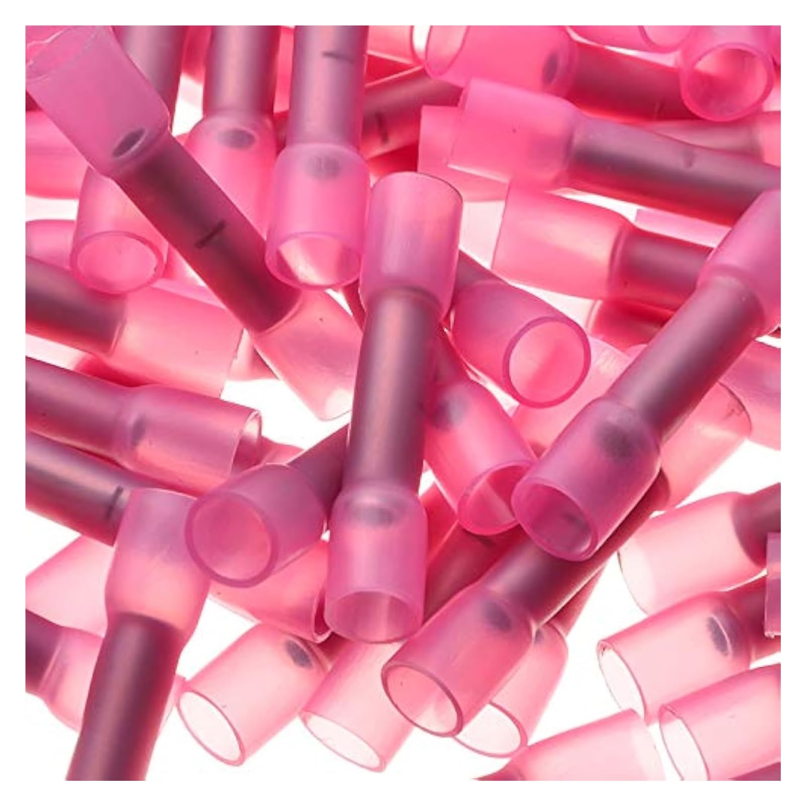 300-teiliges Kit, rot, wasserdicht, wärmeschrumpfender Stoßverbinder, Splice, elektrisches Kabel, Crimp-Stoßverbinder, 18–22 .0907