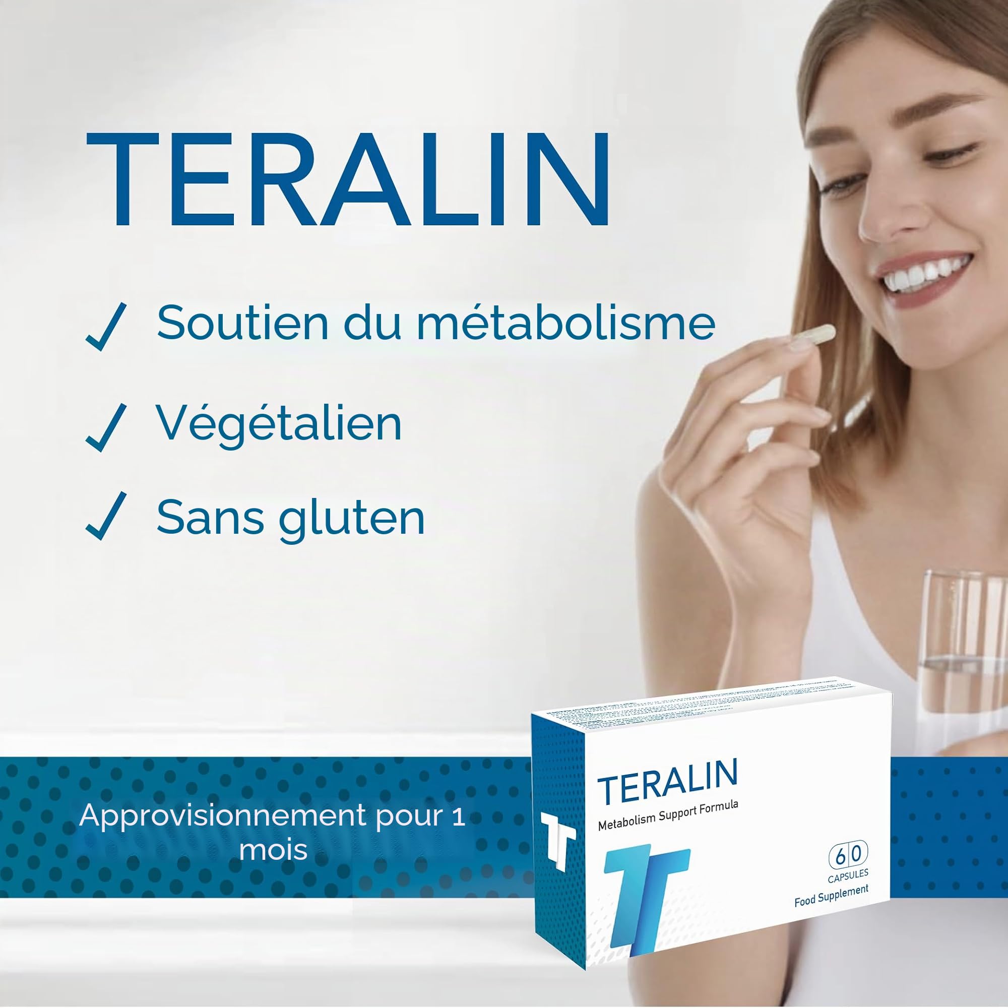 Teralin Formule de soutien du métabolisme, 60 capsules, végétalien et sans gluten