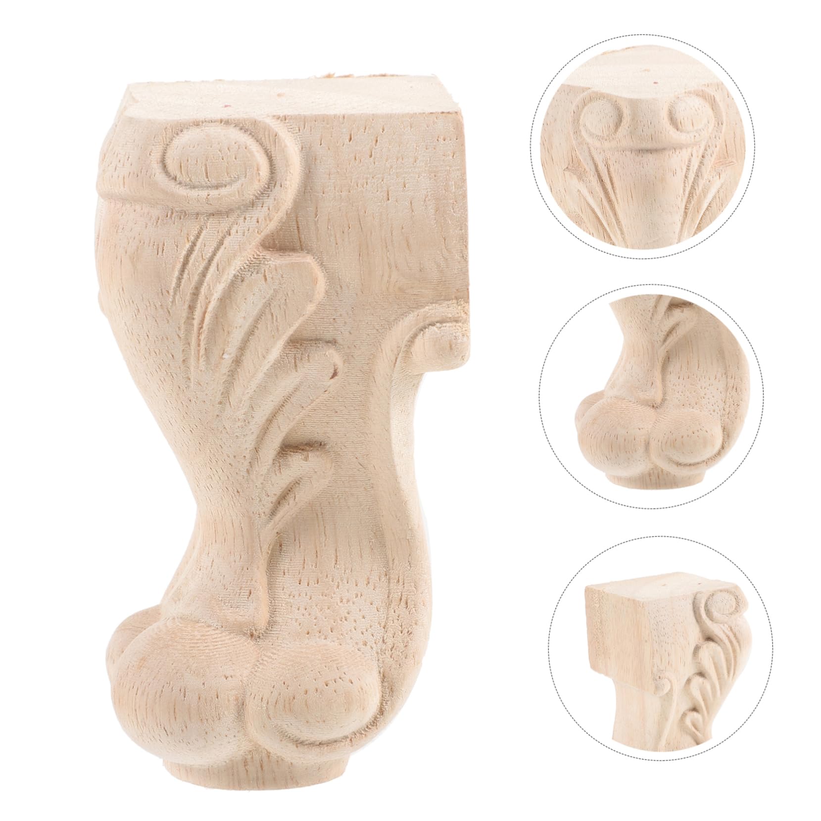 VILLCASE 5 Pezzi Gambe di mobili in legno massiccio gambe di ricambio per mobili cenare vita piedini per mobili piede estensori piedi per mobili gamba del mobile Gambe della sedia di legno