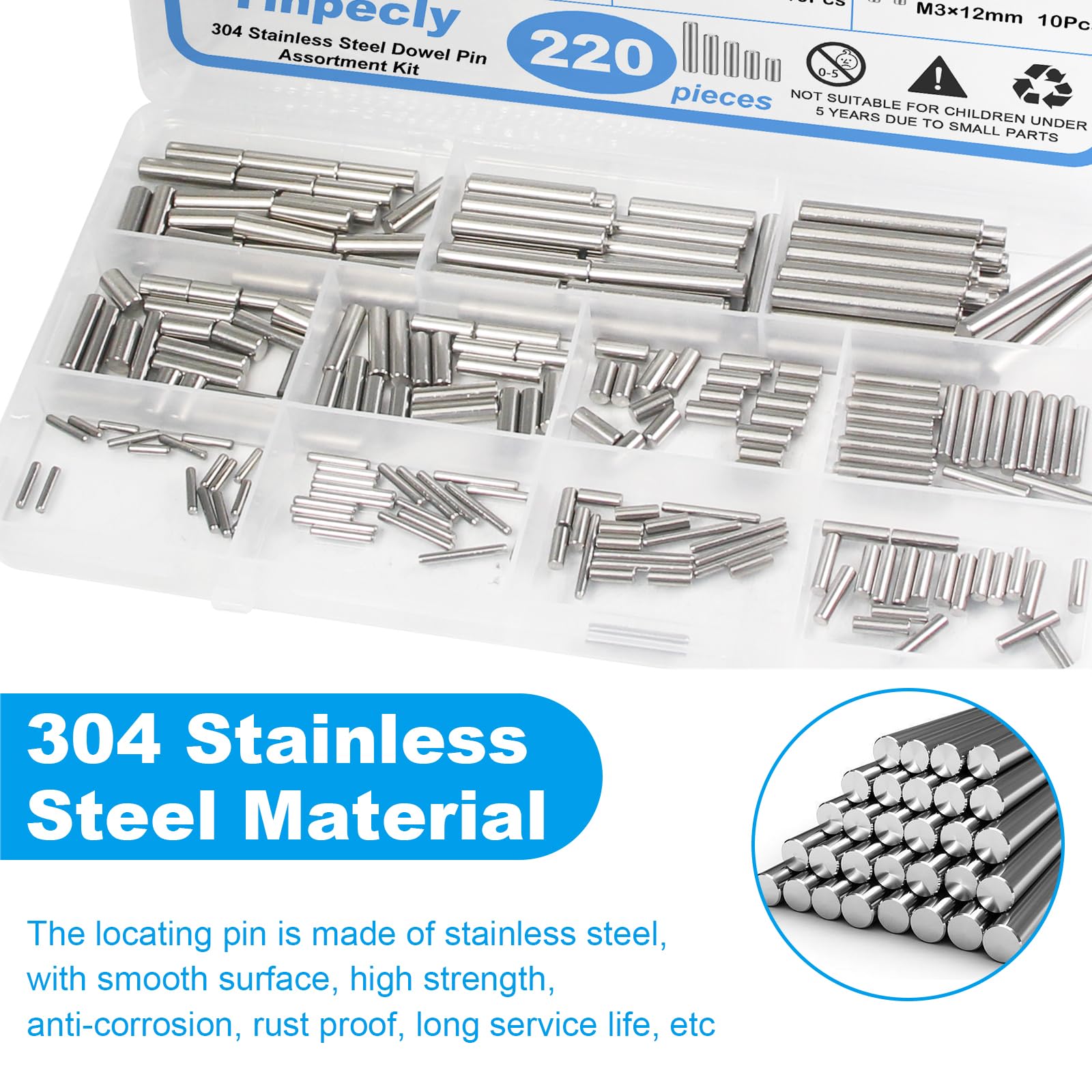 220 Stainless Steel Dowel Pins - Shelf Support Kit -4